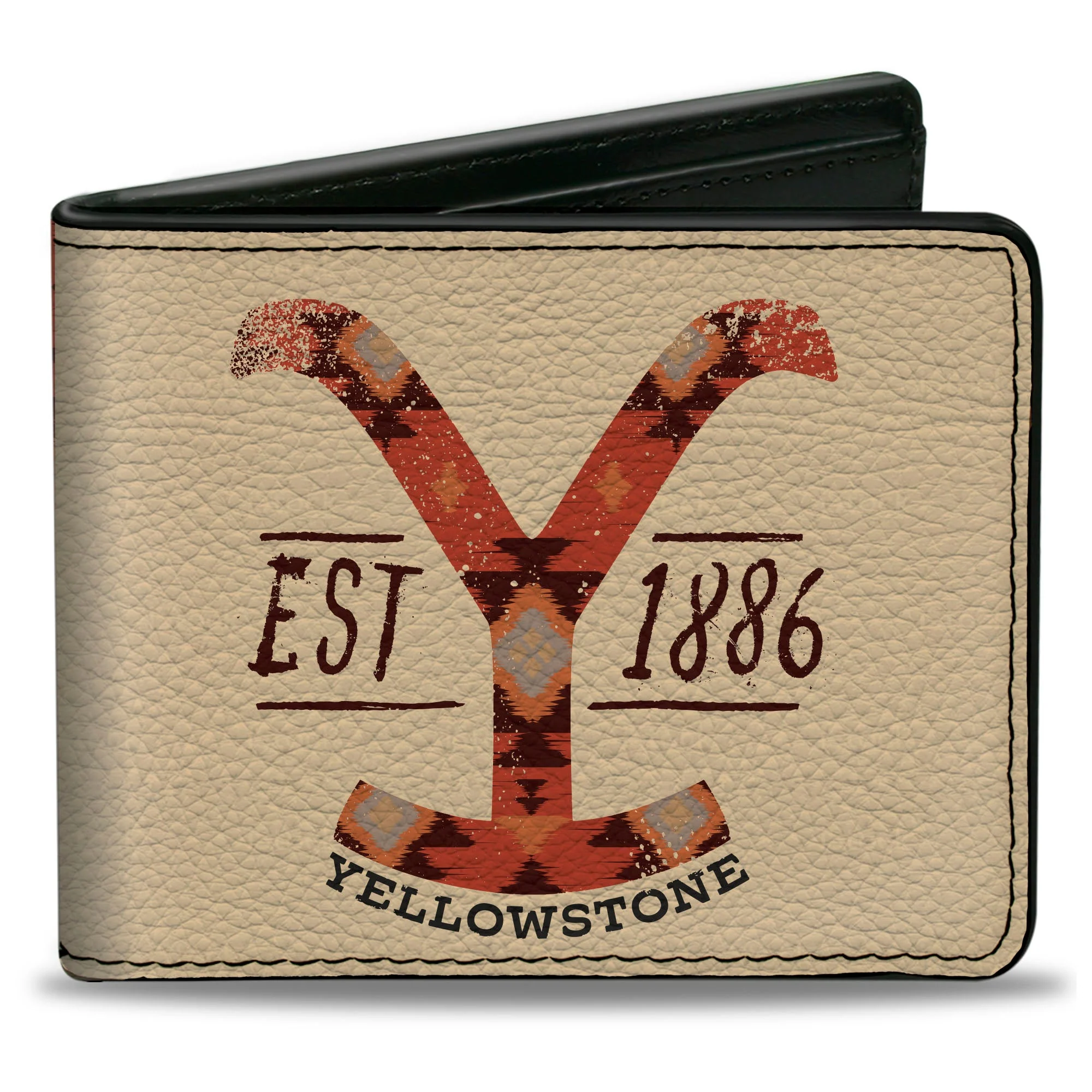 Yellowstone Dutton Ranch EST 1886 Native Pattern Bi-Fold Wallet