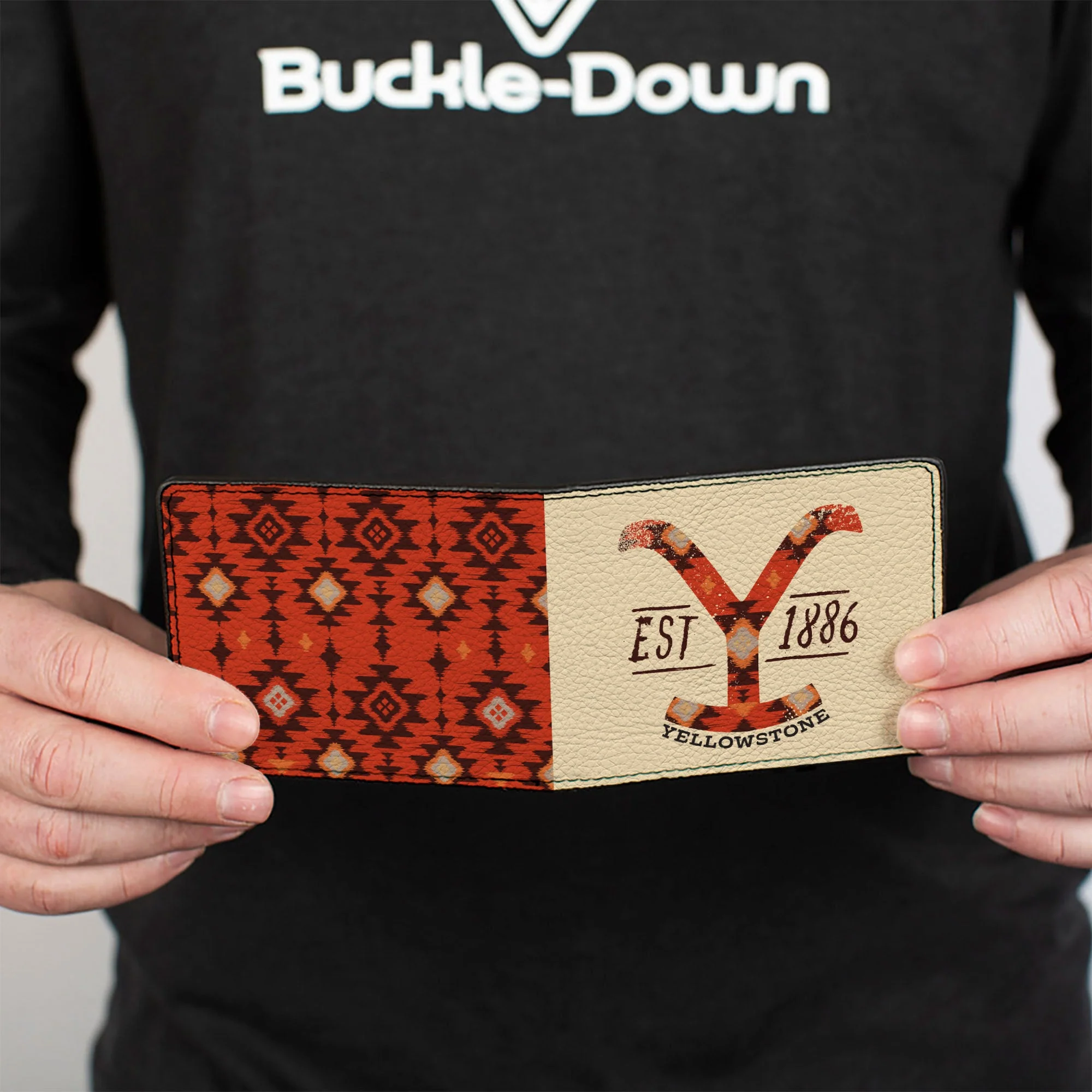 Yellowstone Dutton Ranch EST 1886 Native Pattern Bi-Fold Wallet - Image 4