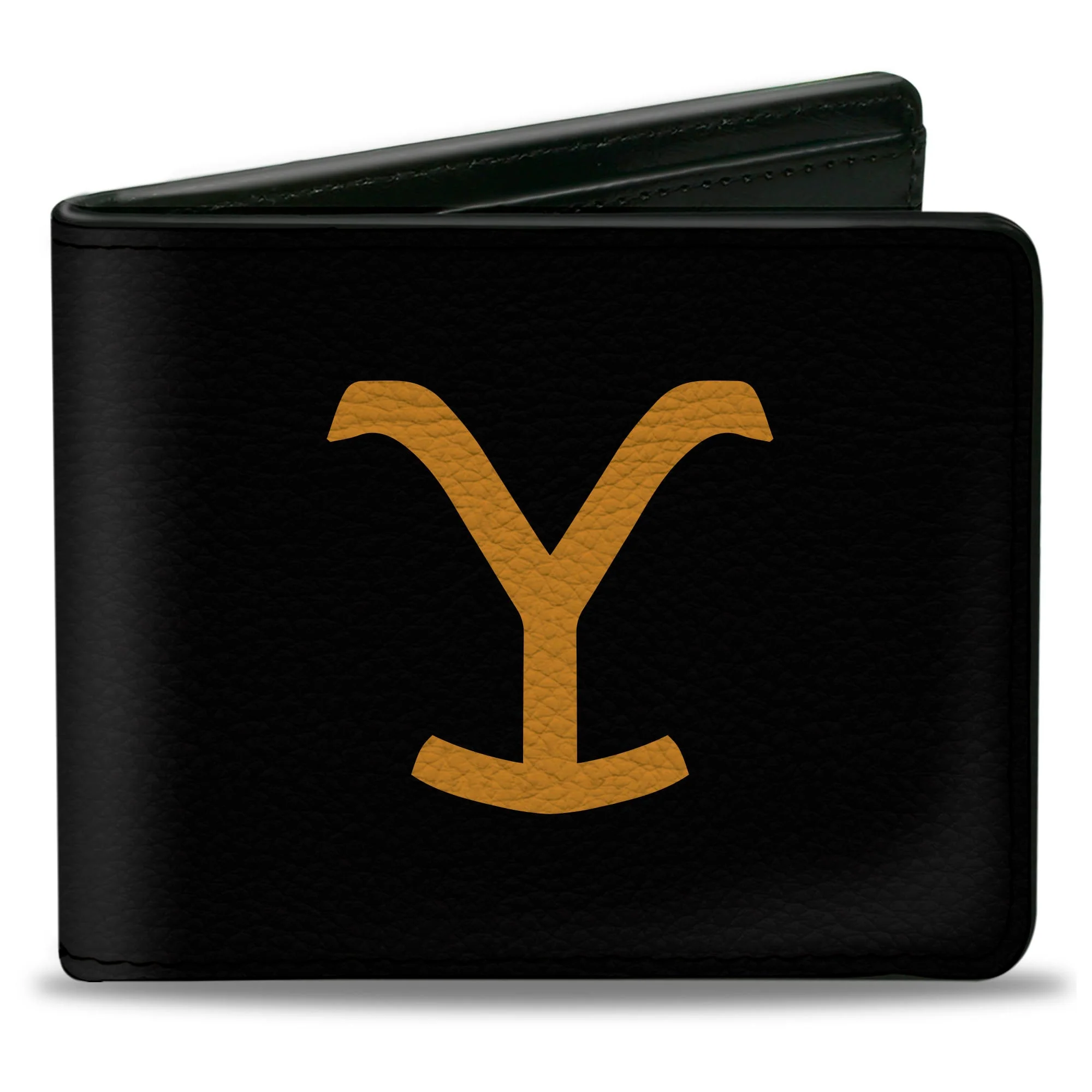 Yellowstone Y Logo and Title Icon Black & Yellow Bi-Fold Wallet