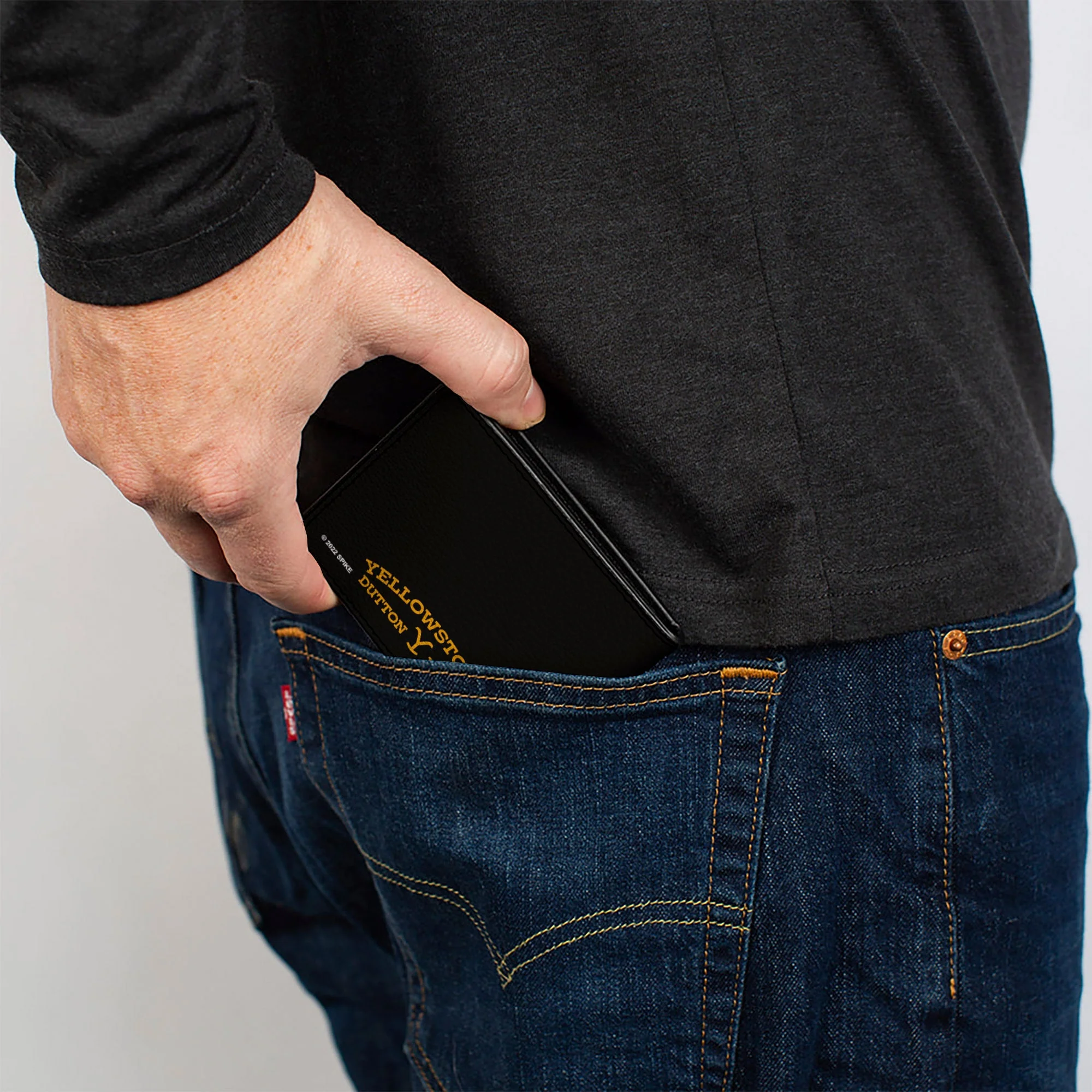 Yellowstone Y Logo and Title Icon Black & Yellow Bi-Fold Wallet - Image 5