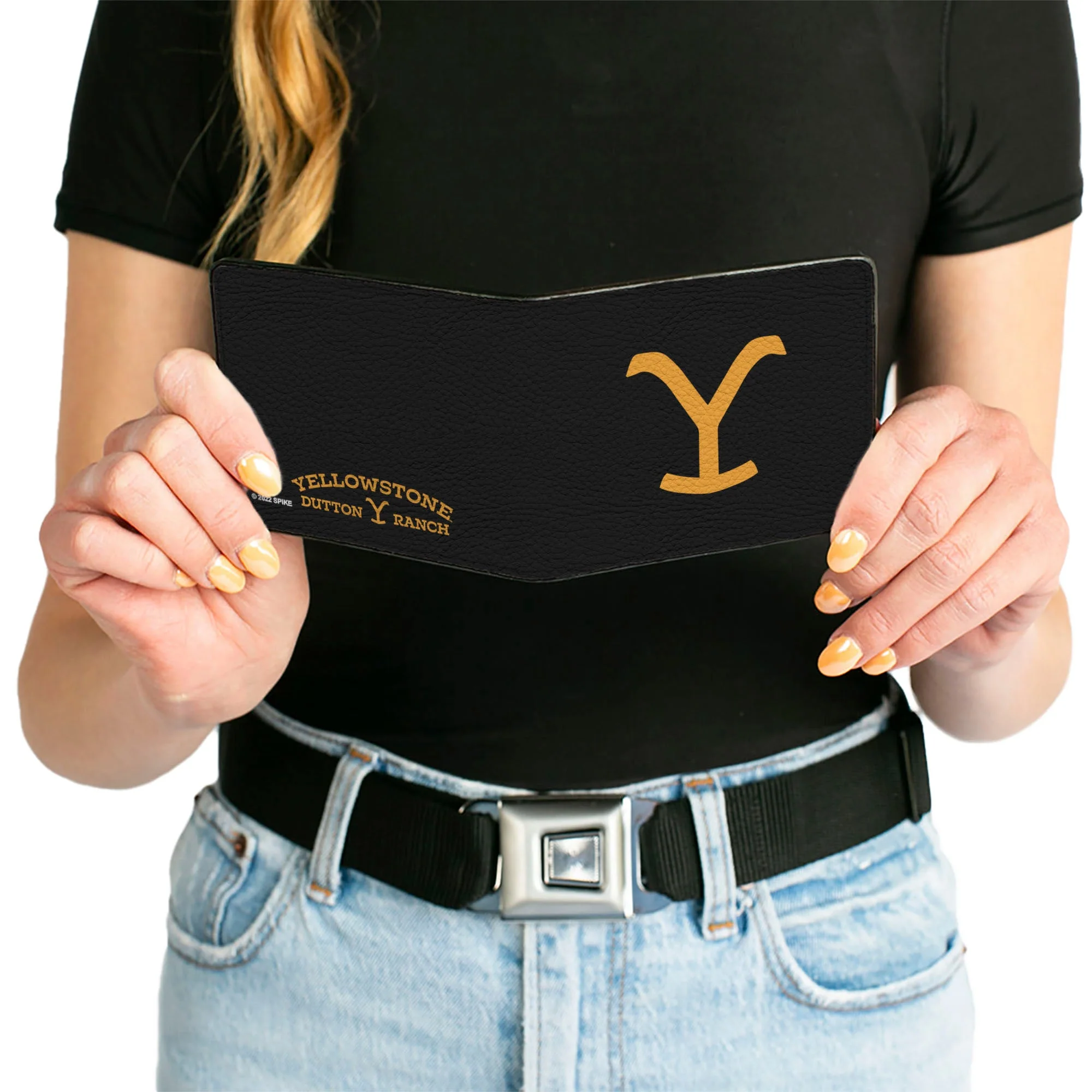 Yellowstone Y Logo and Title Icon Black & Yellow Bi-Fold Wallet - Image 6