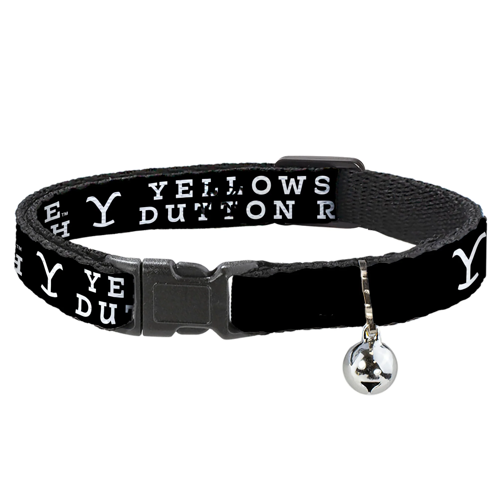 Yellowstone Dutton Ranch Logo Black/White Breakaway Cat Collar