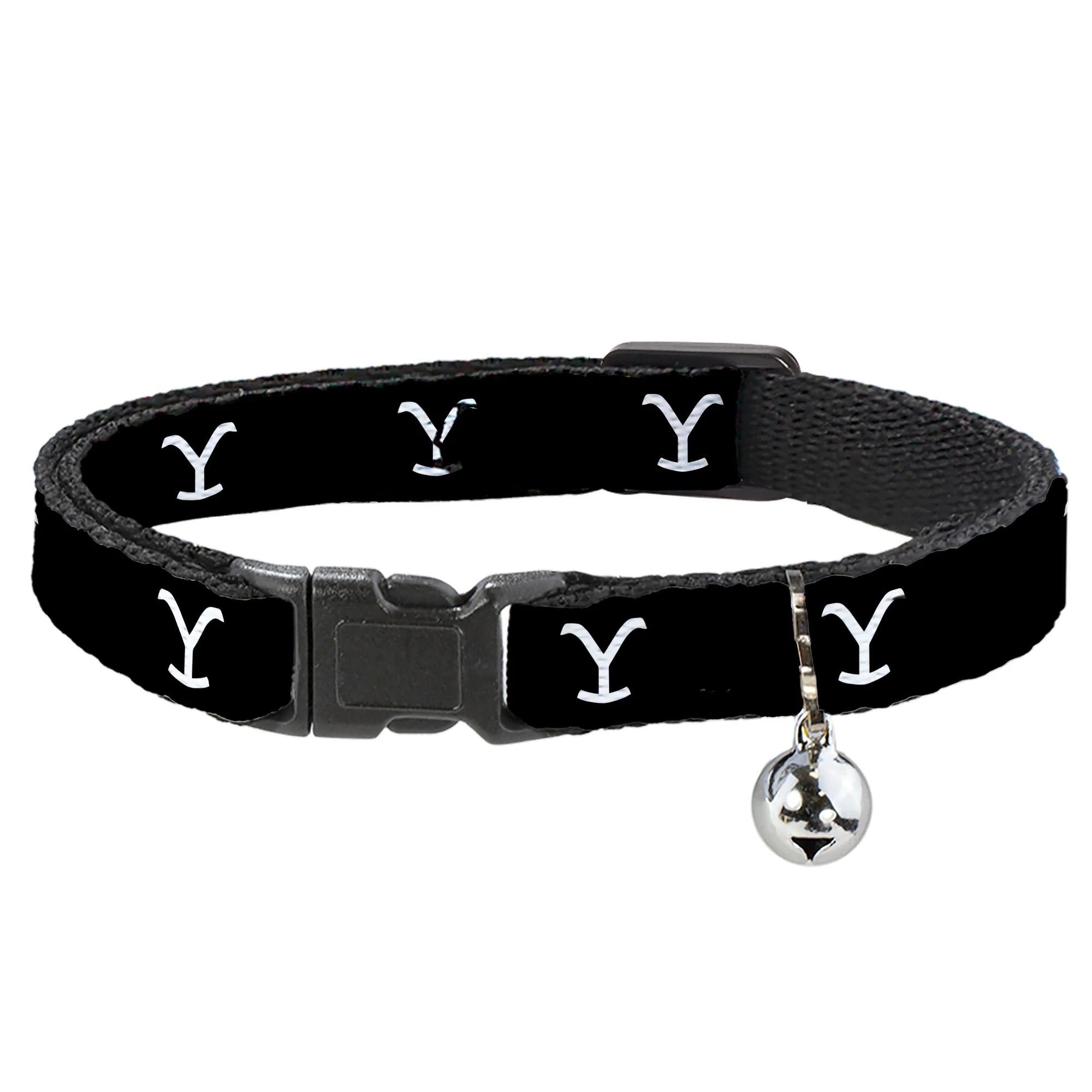 Yellowstone Y Logo Black and White Breakaway Cat Collar