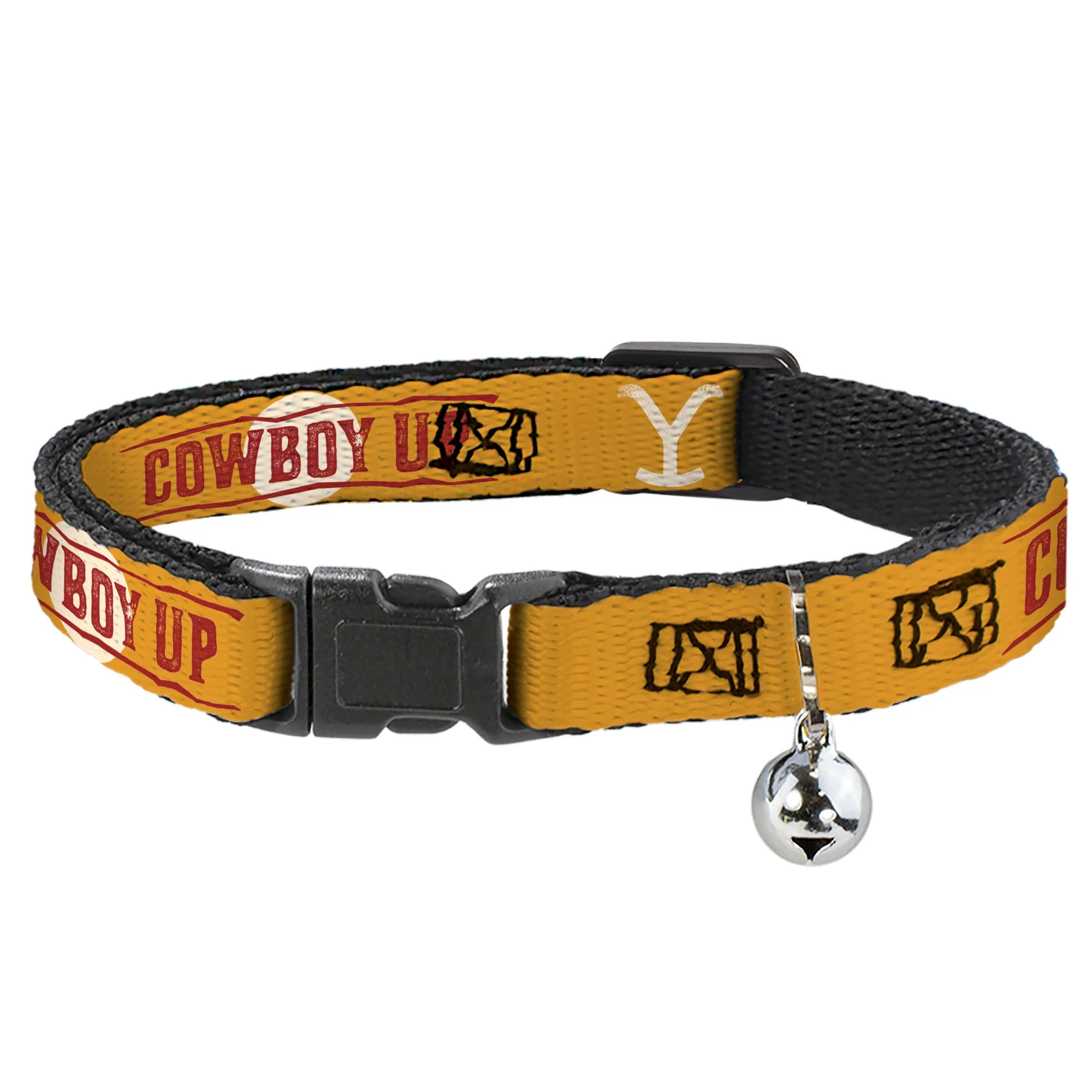 Yellowstone Y Logo Cowboy Up Breakaway Cat Collar with Bell