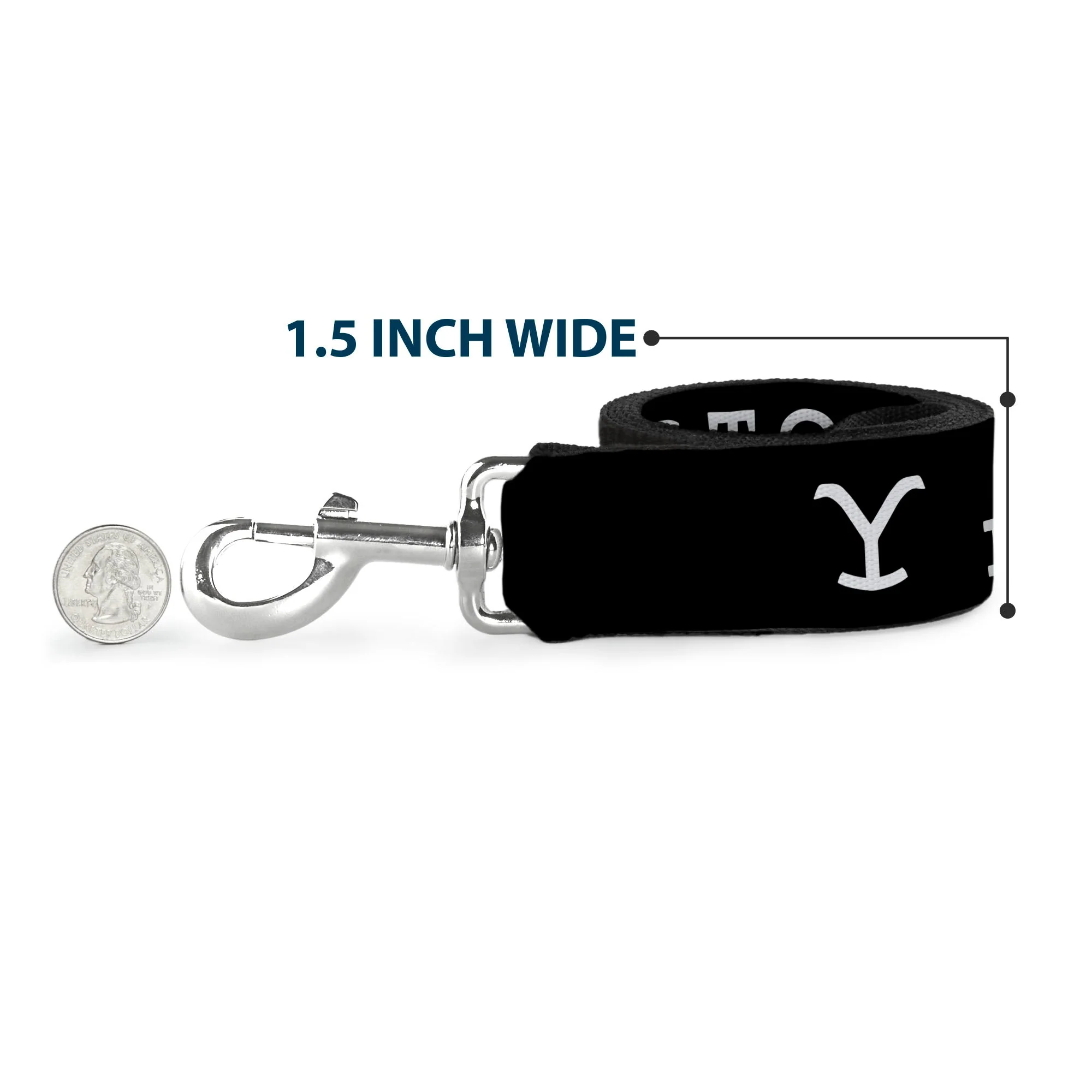 Yellowstone Dutton Ranch Logo Black and White Pet Dog Leash - Image 6