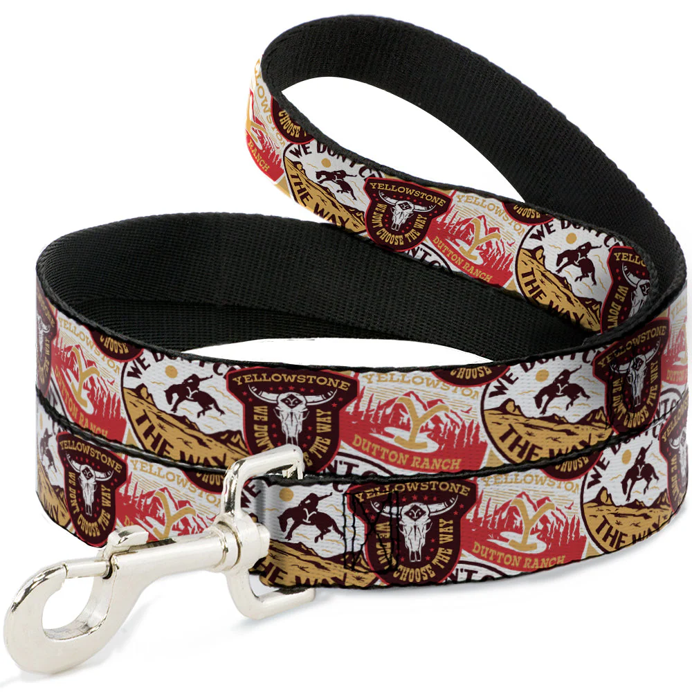 Yellowstone Patches Stacked Durable Official Pet Leash