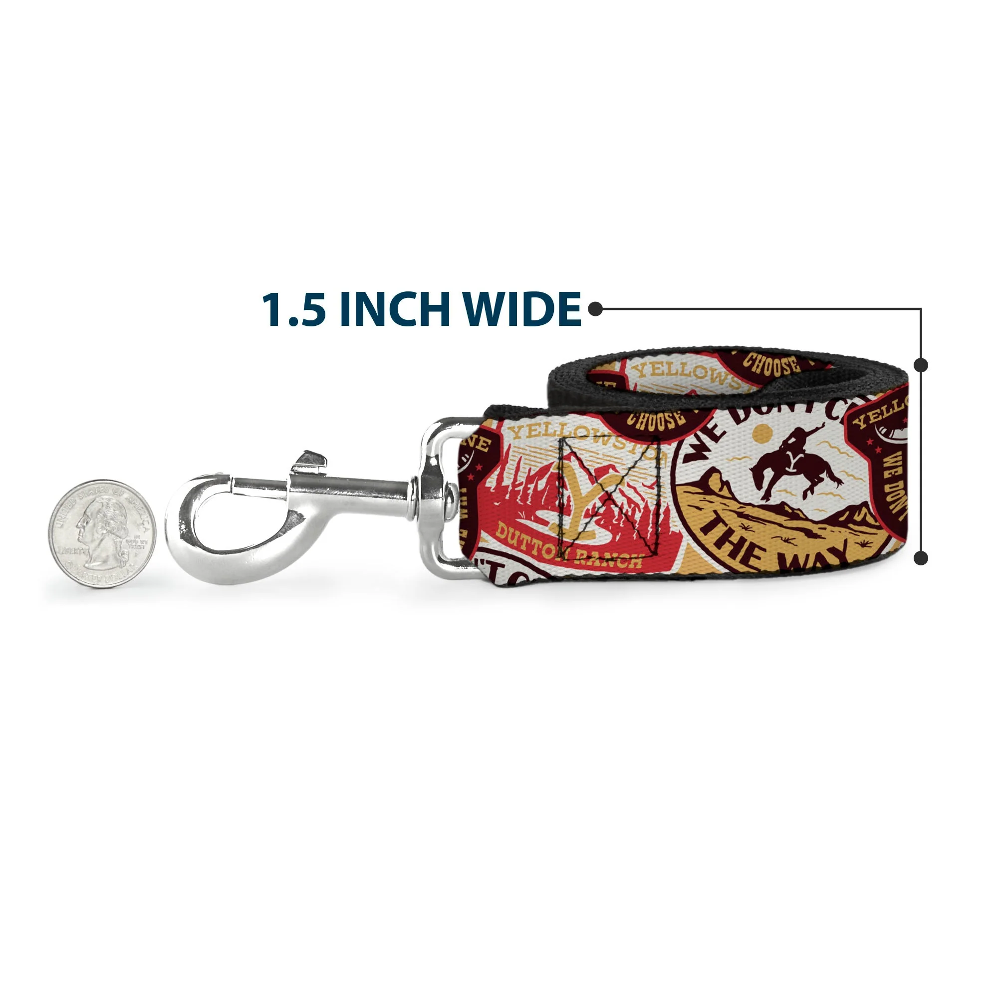 Yellowstone Patches Stacked Durable Official Pet Leash - Image 6