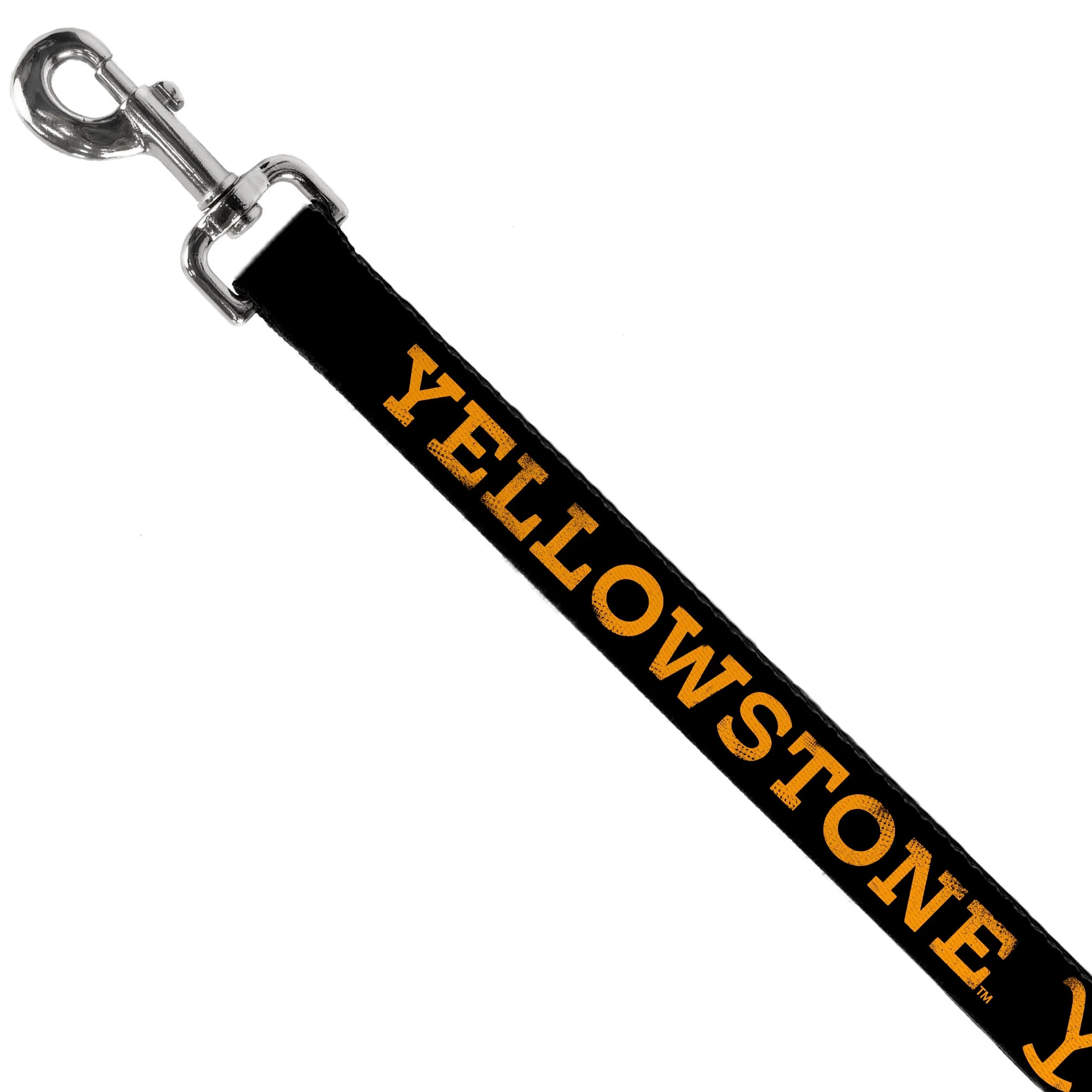 Yellowstone Weathered Black and Orange Logo Pet Dog Leash - Image 2