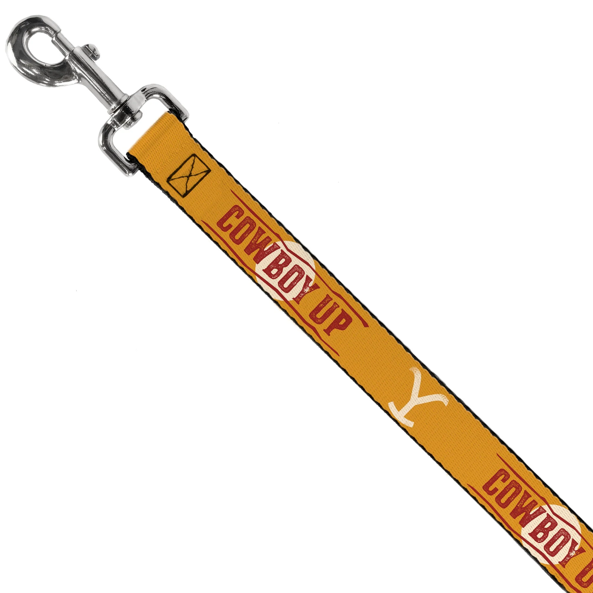 Yellowstone Y Logo Cowboy Up Yellow and Red Dog Leash - Image 2