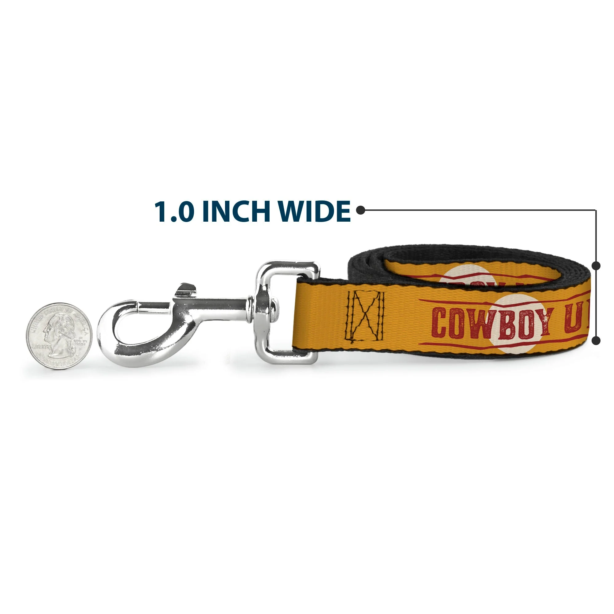 Yellowstone Y Logo Cowboy Up Yellow and Red Dog Leash - Image 5