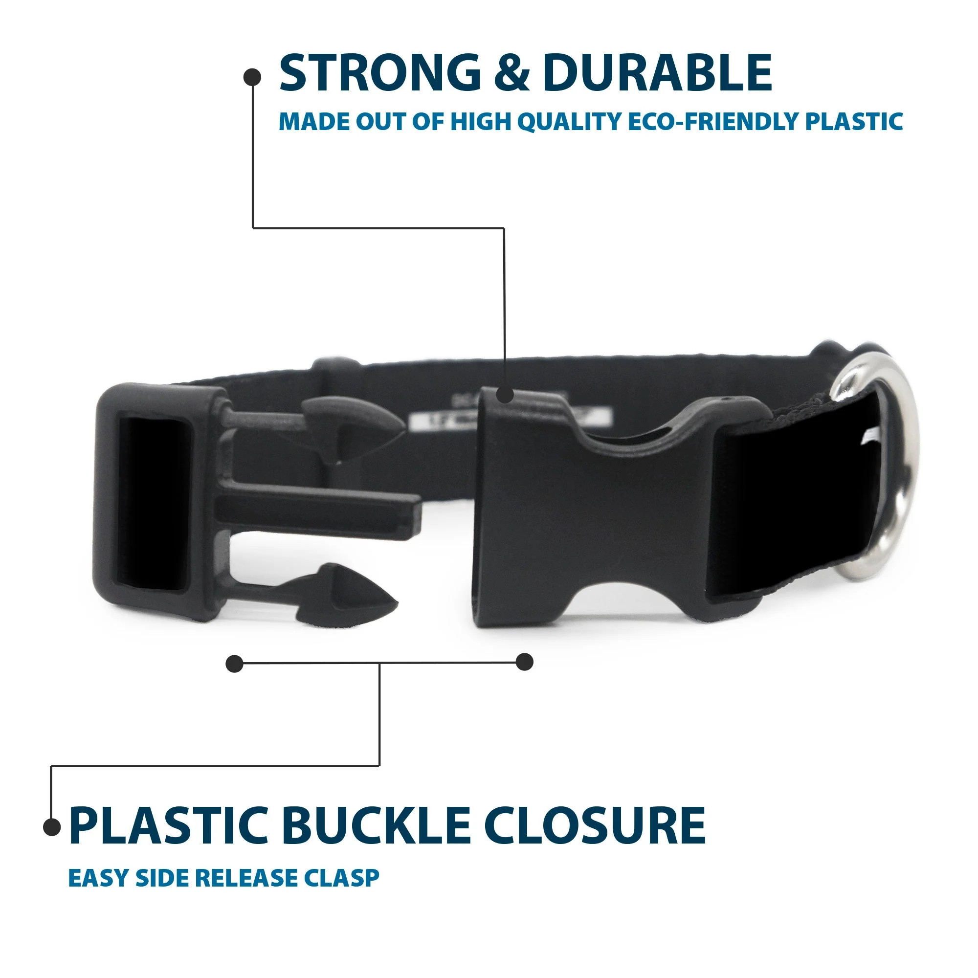 Yellowstone Y Logo Black and White Plastic Clip Pet Collar - Image 4