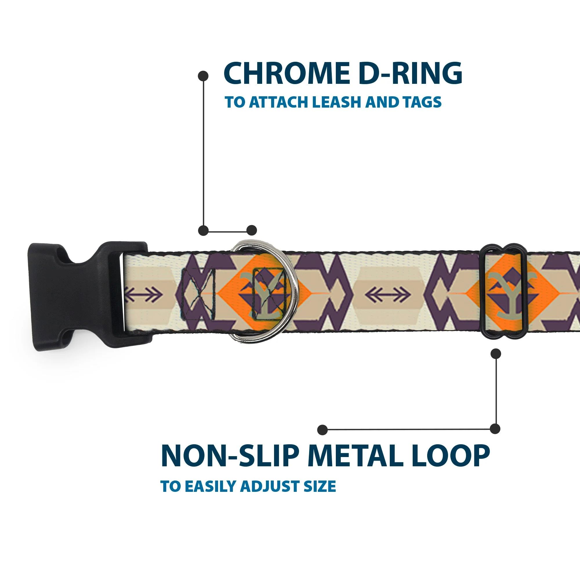 Yellowstone Tribal Y Logo Plastic Clip Pet Collar - Image 5