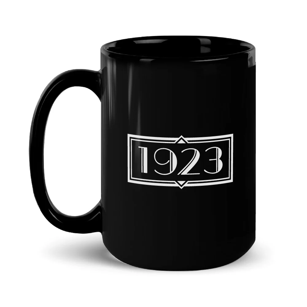 Yellowstone 1923 Logo Black Mug - Image 6