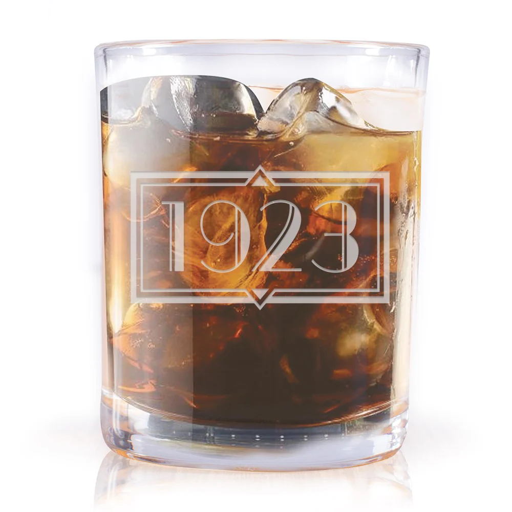 Yellowstone 1923 Logo Laser Engraved Rocks Glass - Image 3
