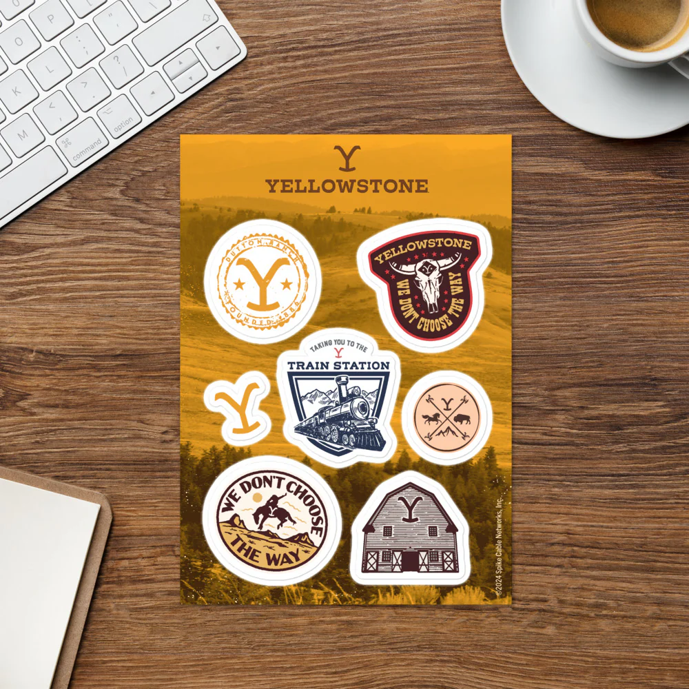 Yellowstone Badge Sticker Sheet - Image 2