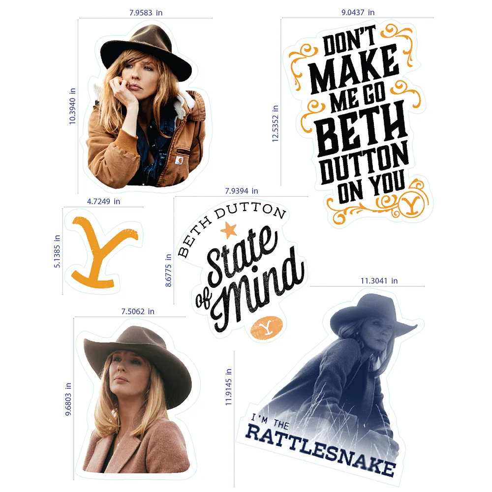 Yellowstone Beth Dutton Wall Decals - Image 3