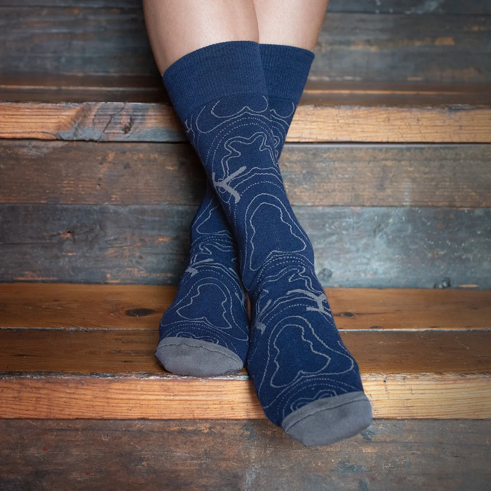 Yellowstone Blue Lines Logo Socks - Image 2