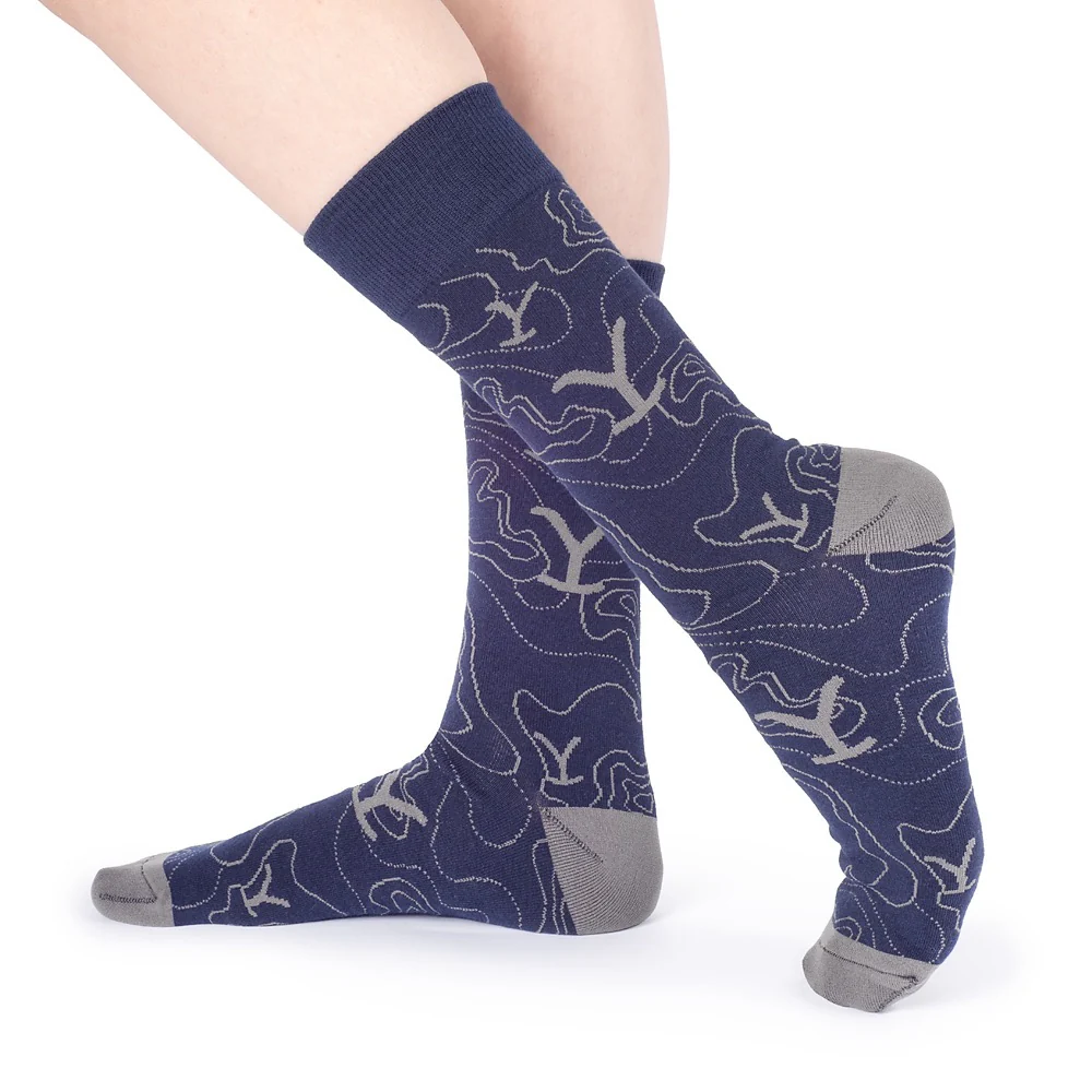 Yellowstone Blue Lines Logo Socks - Image 4