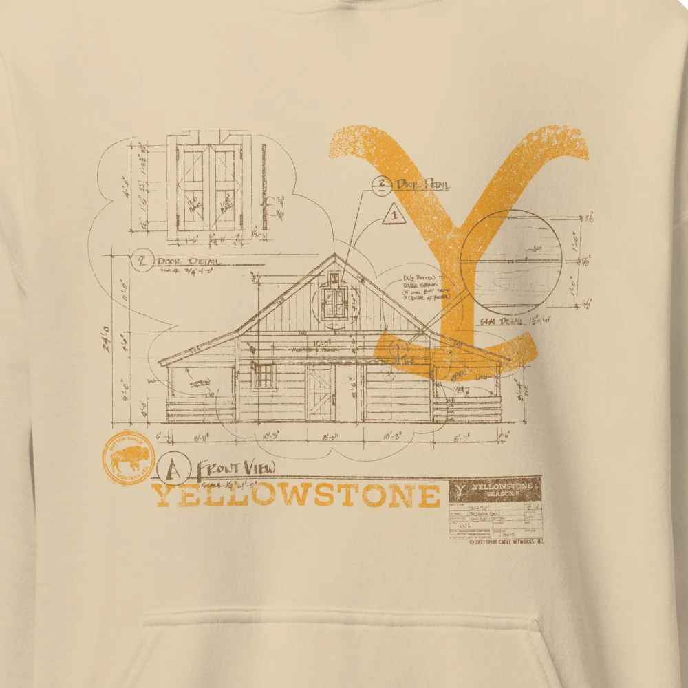 Yellowstone Historic Blueprint Hoodie - Image 2