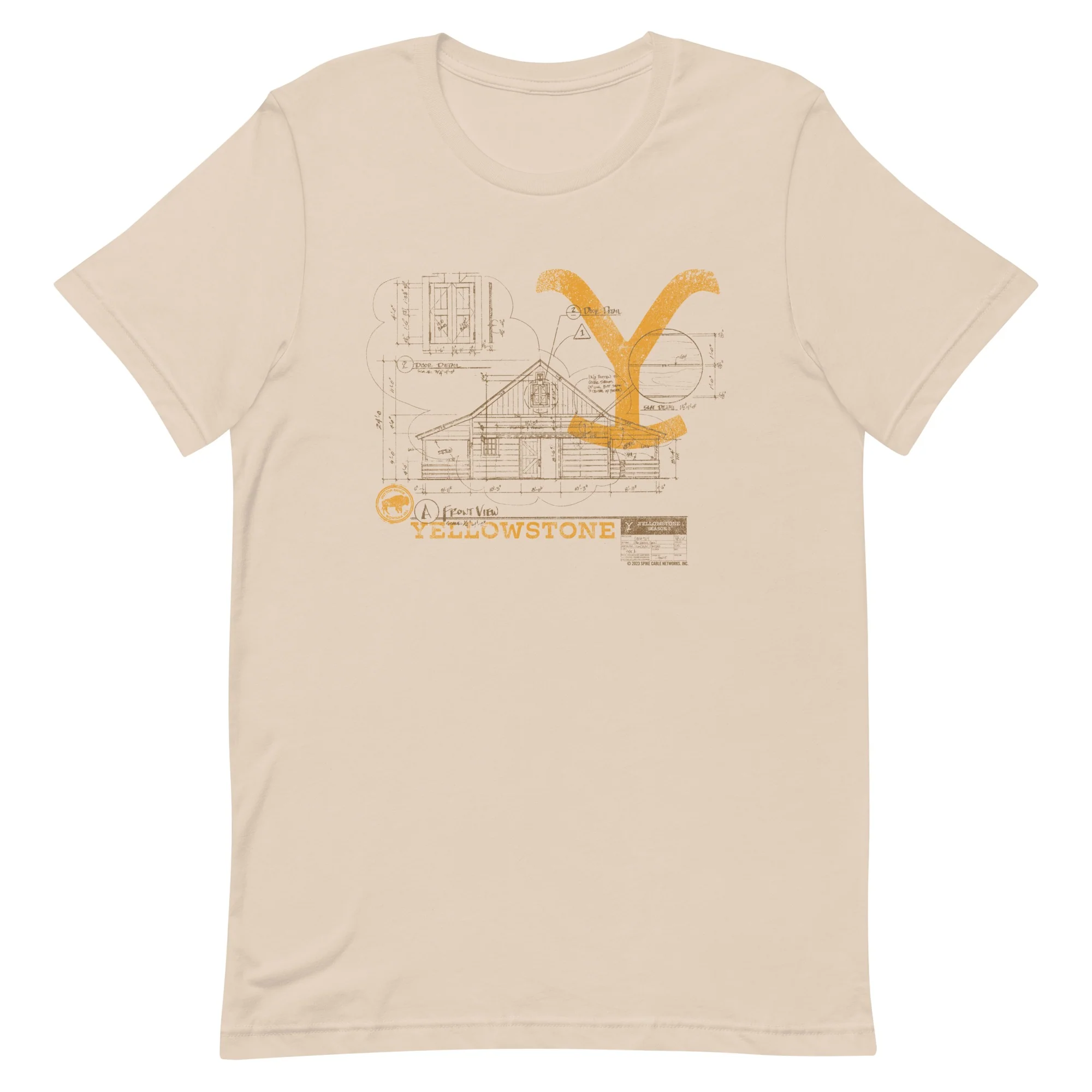Yellowstone Historic Blueprint Unisex T-Shirt - Image 3