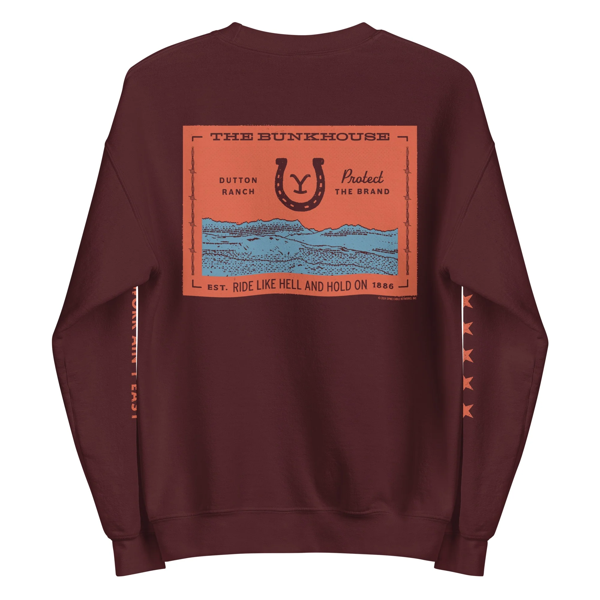 Yellowstone Bunkhouse Ocean Adult Crewneck - Image 2