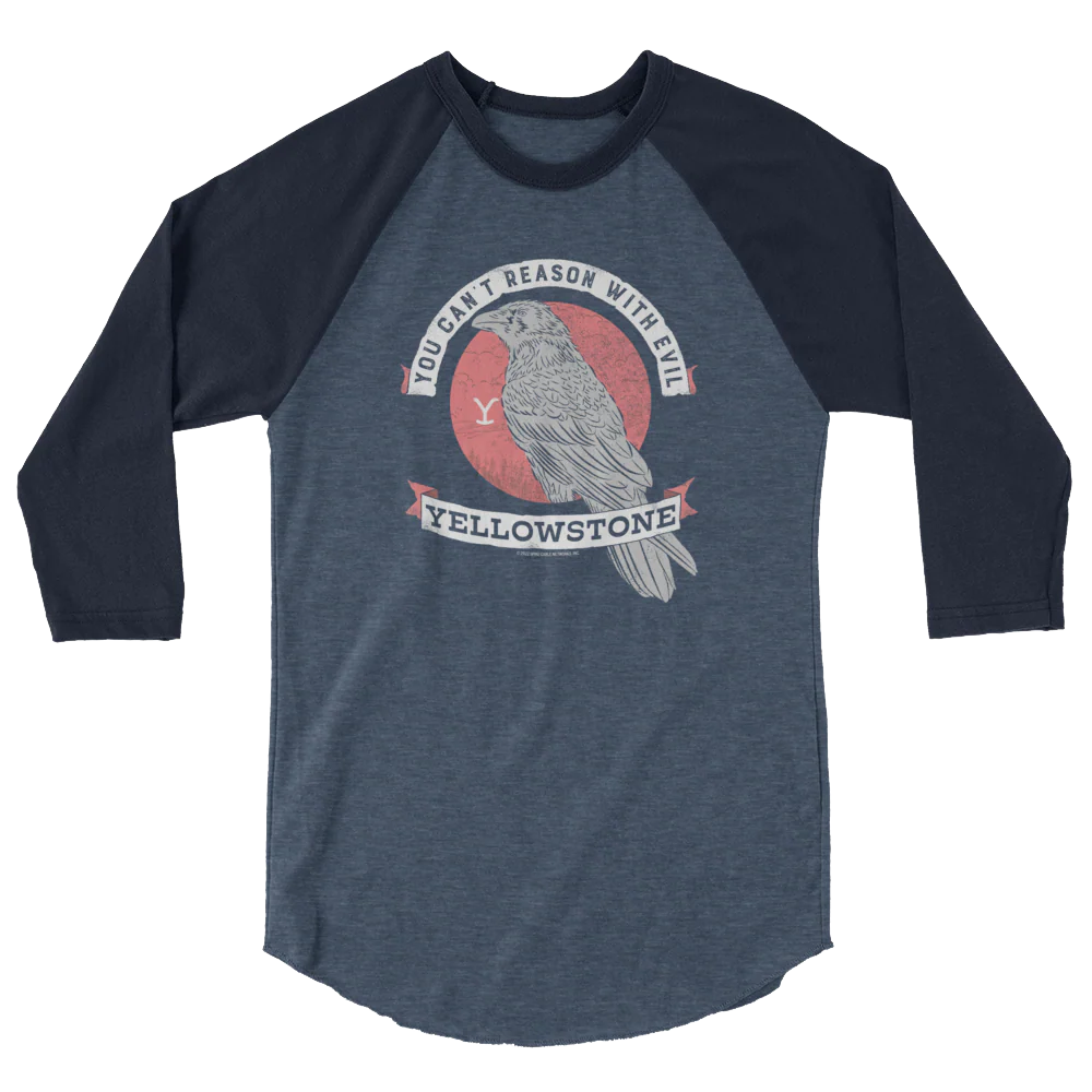Yellowstone Can't Reason With Evil Raglan T-Shirt - Image 2