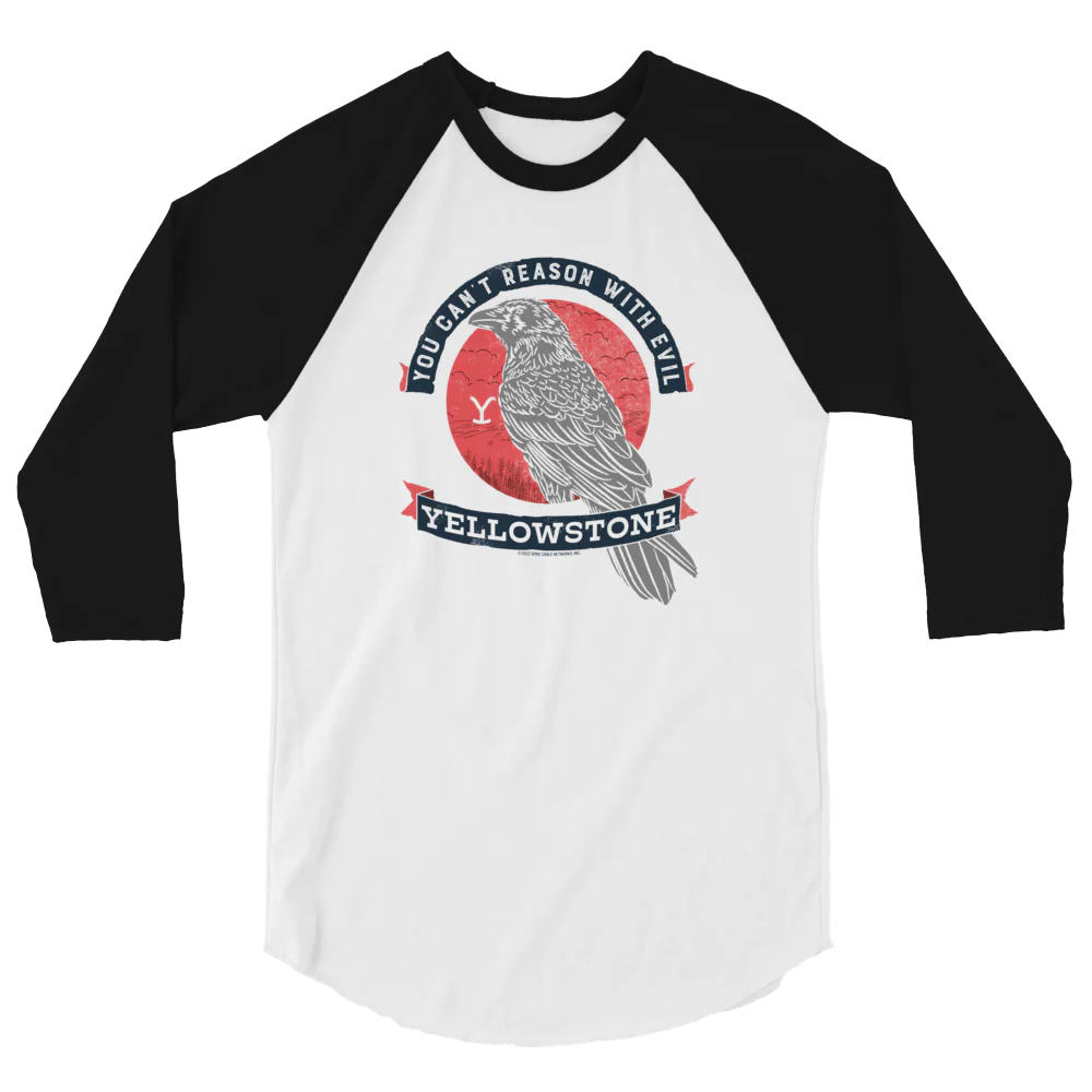 Yellowstone Can't Reason With Evil Raglan T-Shirt - Image 3