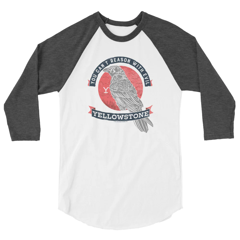 Yellowstone Can't Reason With Evil Raglan T-Shirt - Image 4