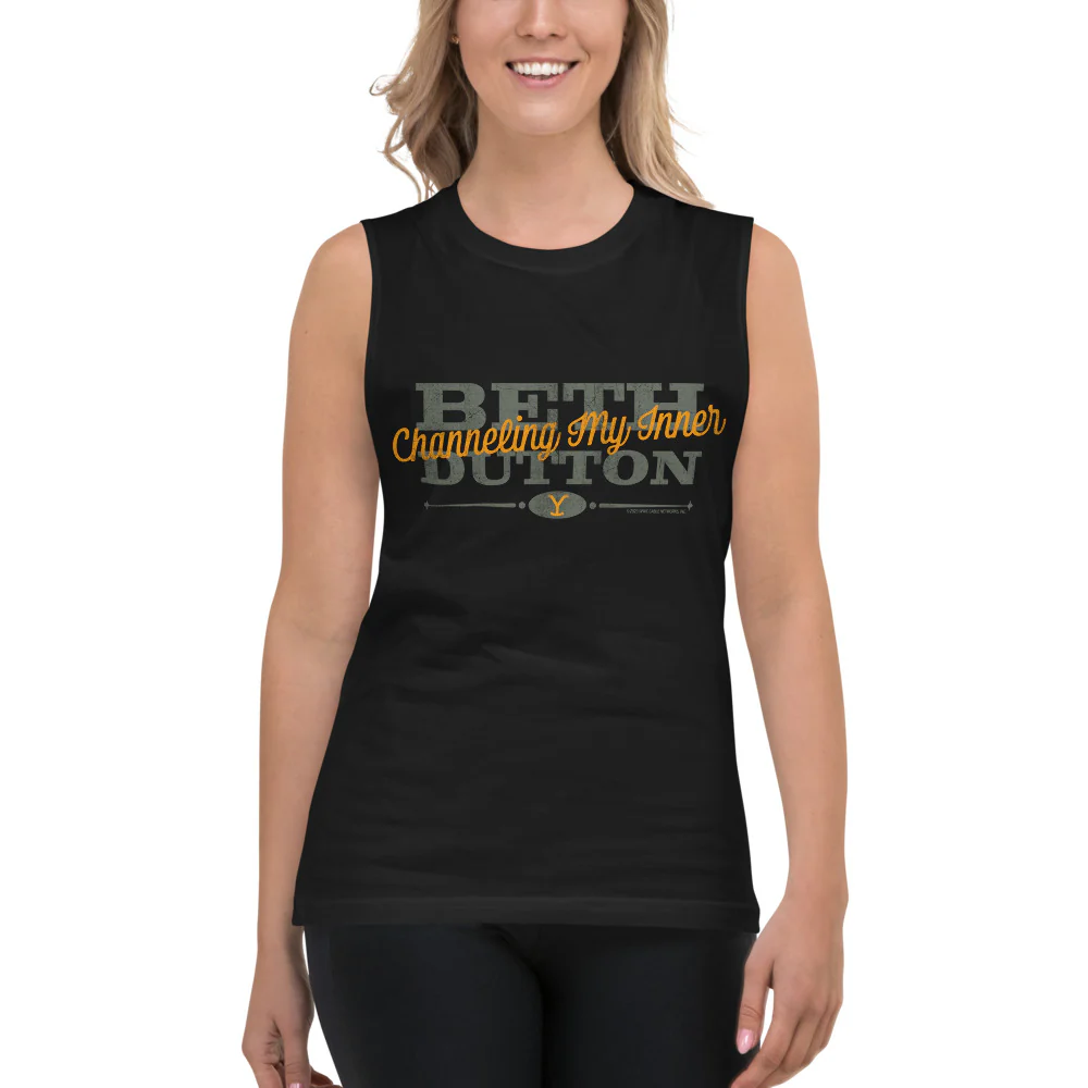 Yellowstone Channeling My Inner Beth Dutton Unisex Tank Top - Image 2