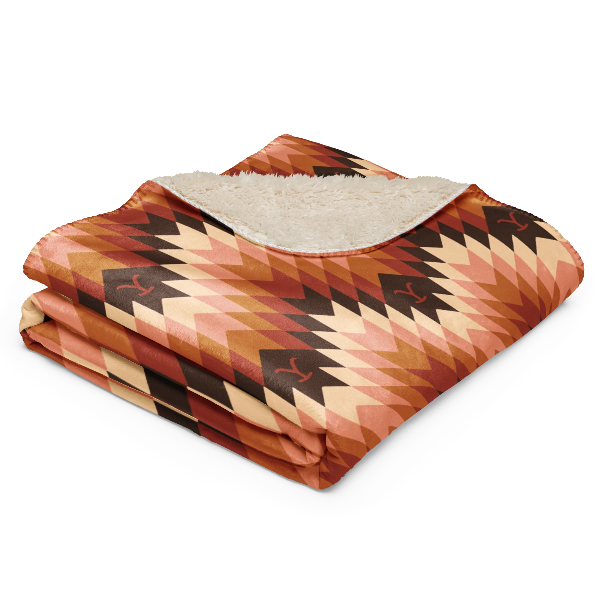 Yellowstone Chevron Pattern Sherpa Blanket - Image 4