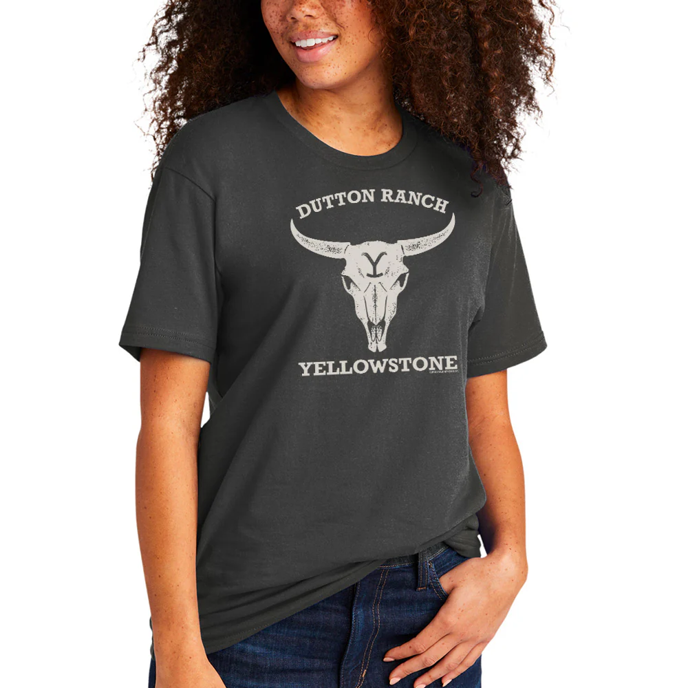 Yellowstone Cow Skull Adult Short Sleeve T-Shirt - Image 3