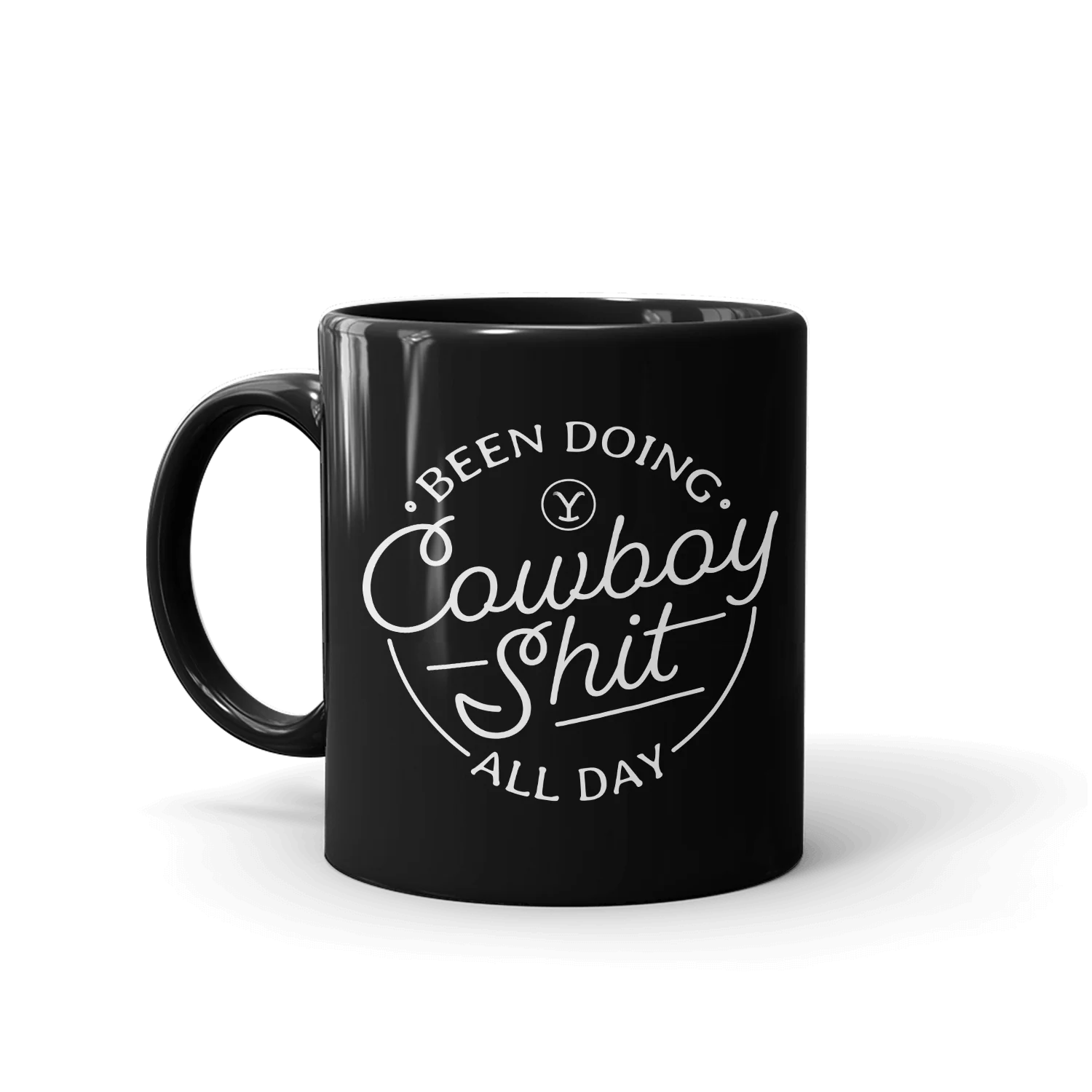 Yellowstone Cowboy Black Mug