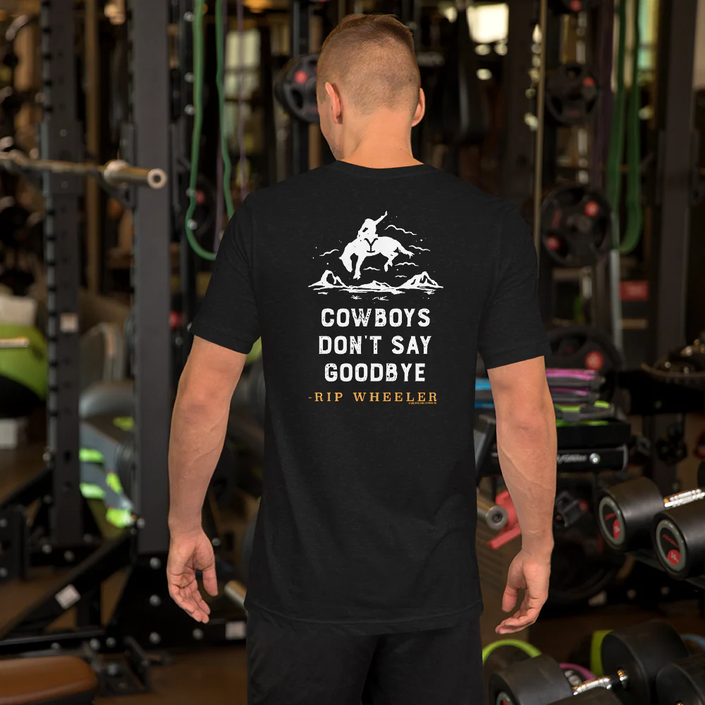 Yellowstone Cowboys Don't Say Goodbye Adult Short Sleeve T-Shirt - Image 11