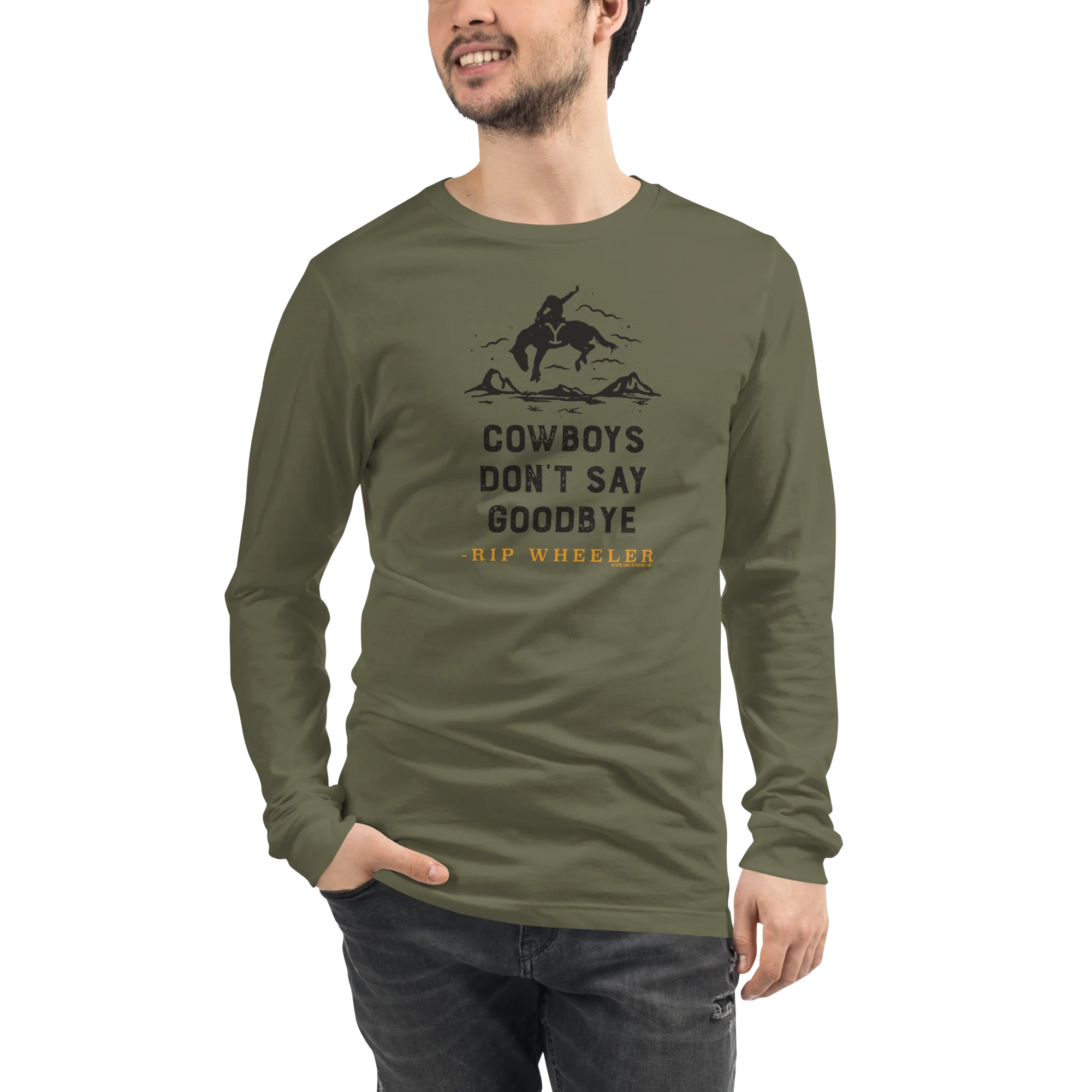 Yellowstone Cowboys Don't Say Goodbye Unisex Long Sleeve T-Shirt - Image 3