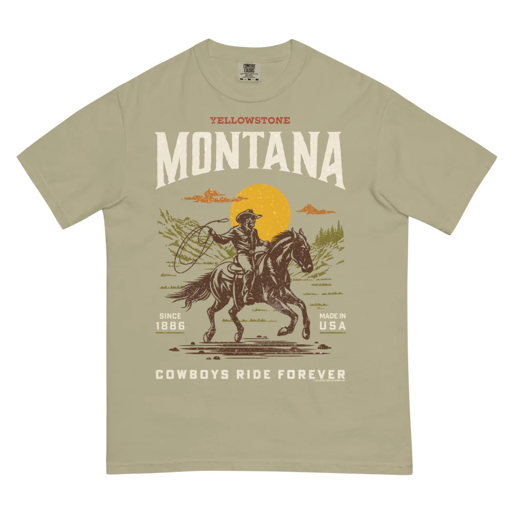 Yellowstone Cowboys Ride Forever Comfort Colors T-Shirt - Image 6