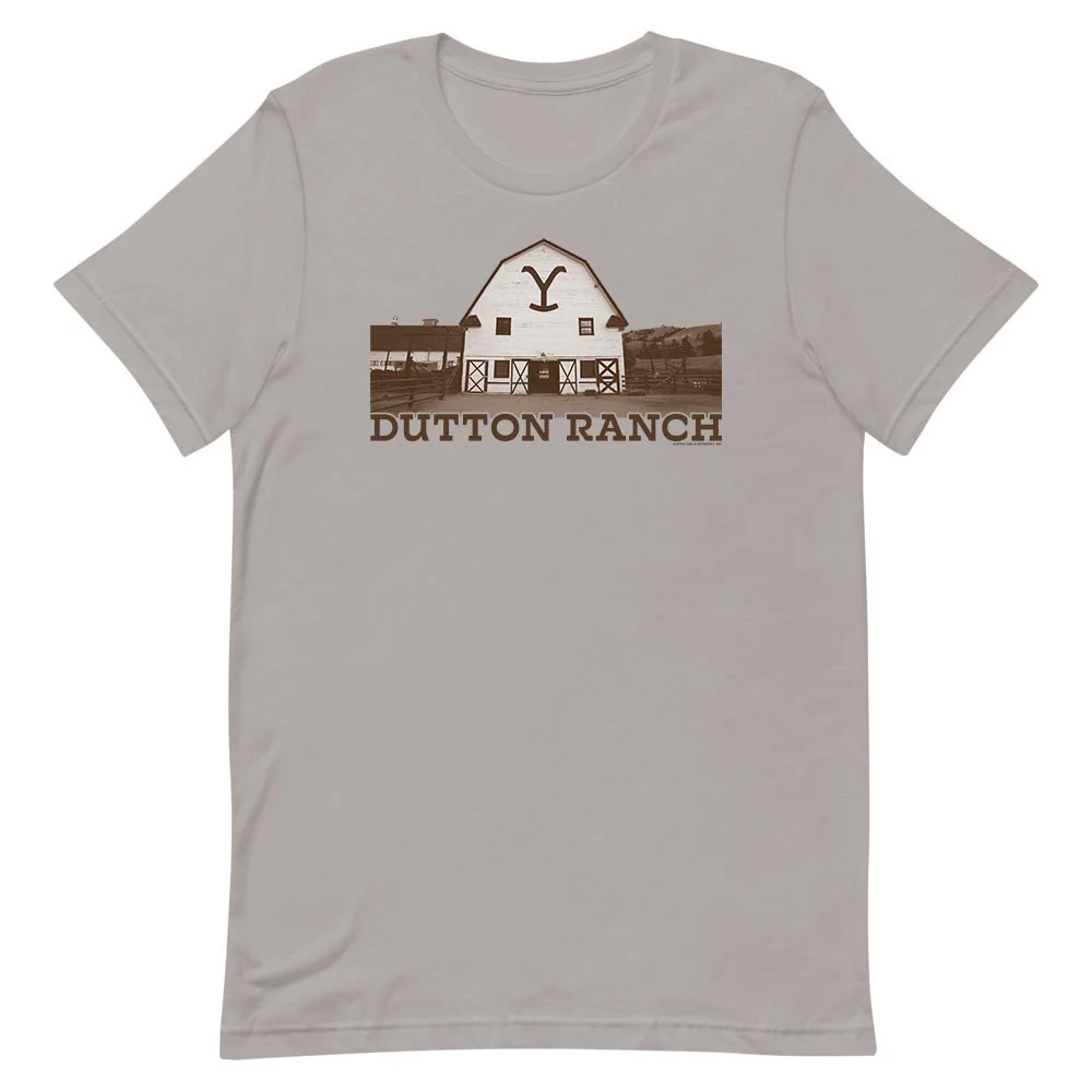 Yellowstone Dutton Ranch Barn Adult Short Sleeve T-Shirt - Image 2