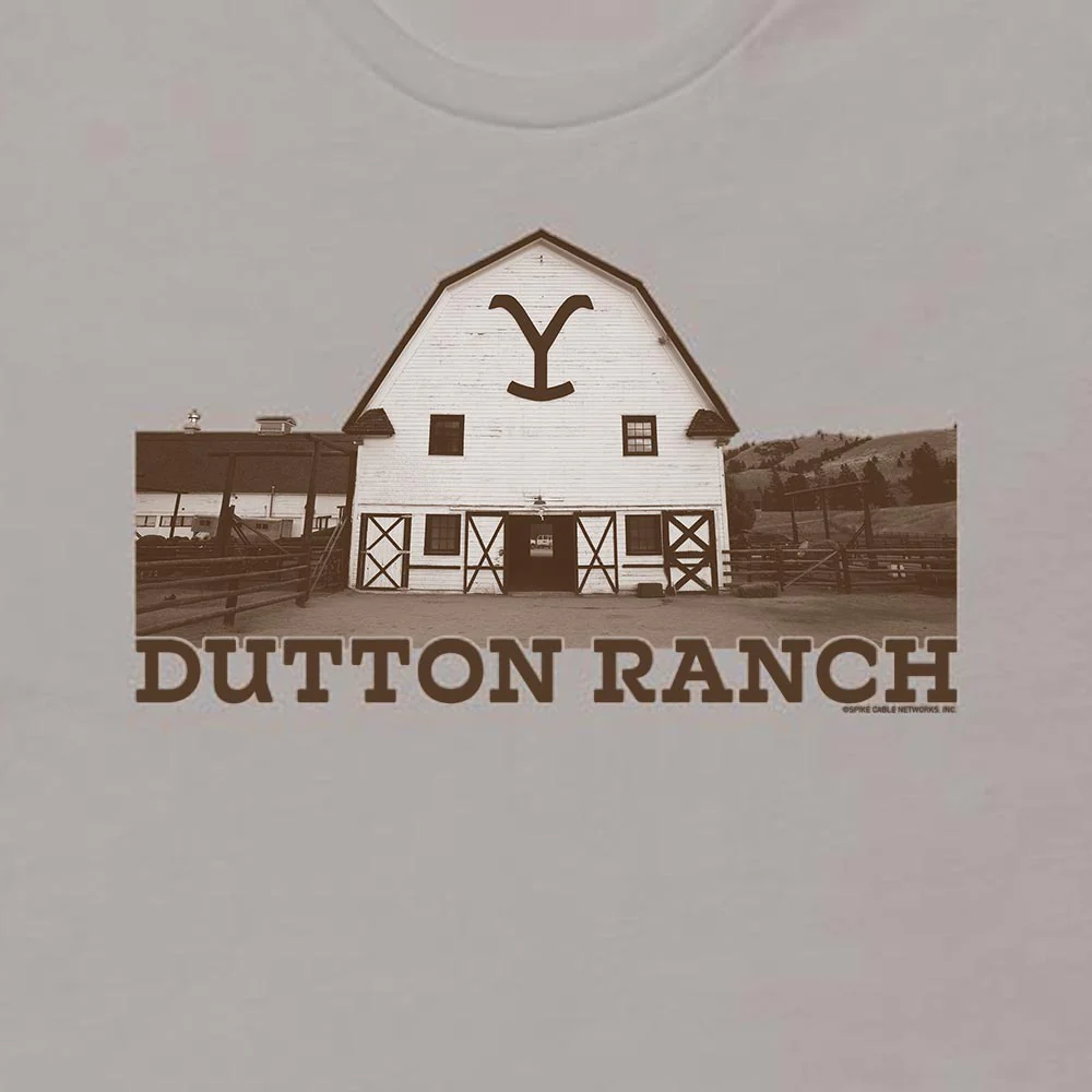 Yellowstone Dutton Ranch Barn Adult Short Sleeve T-Shirt - Image 3