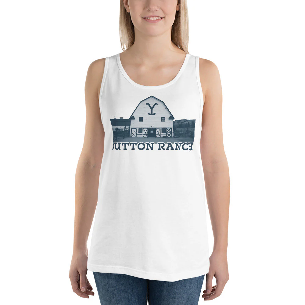 Yellowstone Dutton Ranch Barn Unisex Tank Top - Image 3