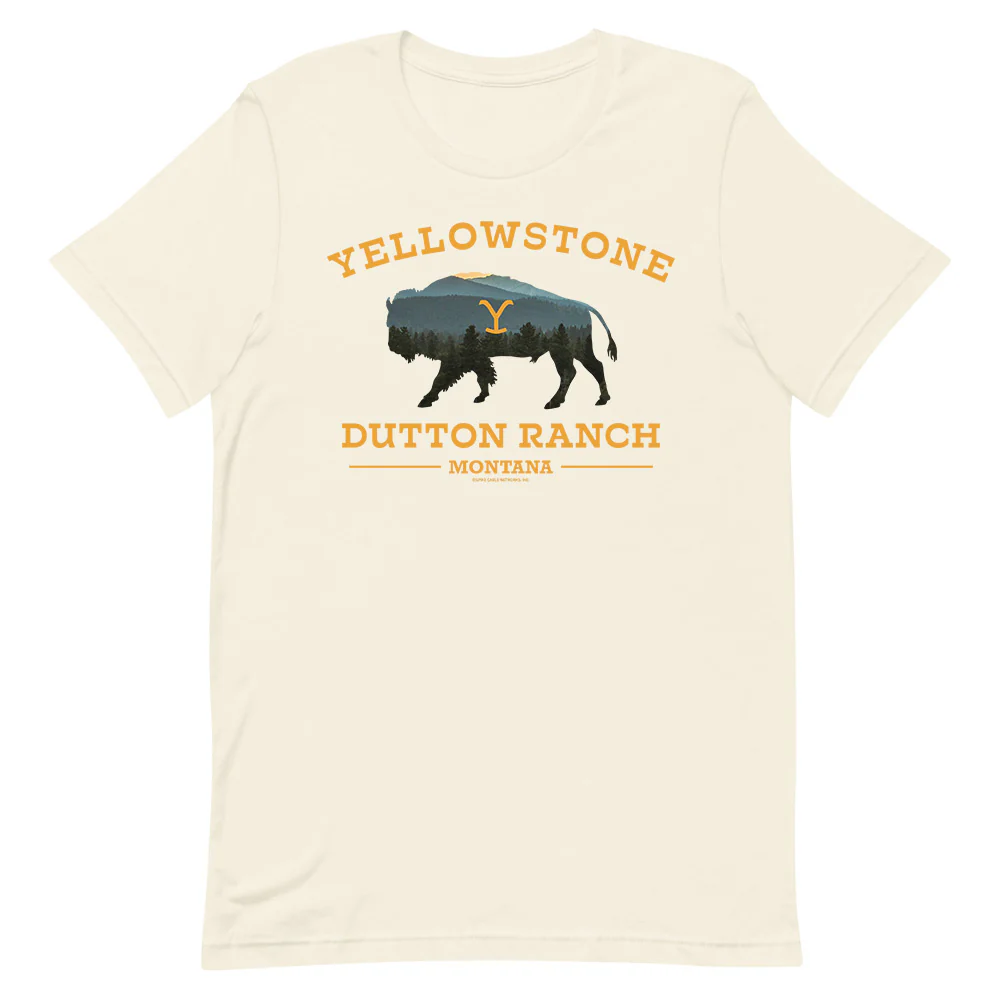 Yellowstone Dutton Ranch Bison Adult Short Sleeve T-Shirt