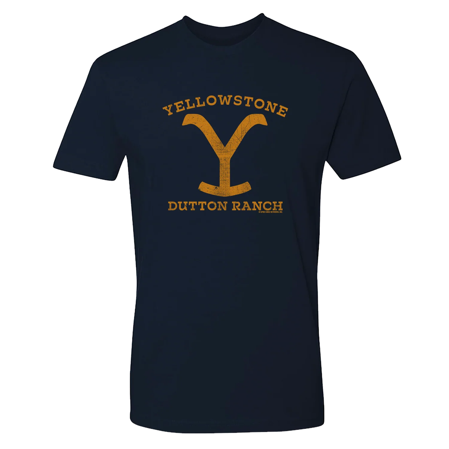 Yellowstone Dutton Ranch Distressed Logo Adult Short Sleeve T-Shirt - Image 4