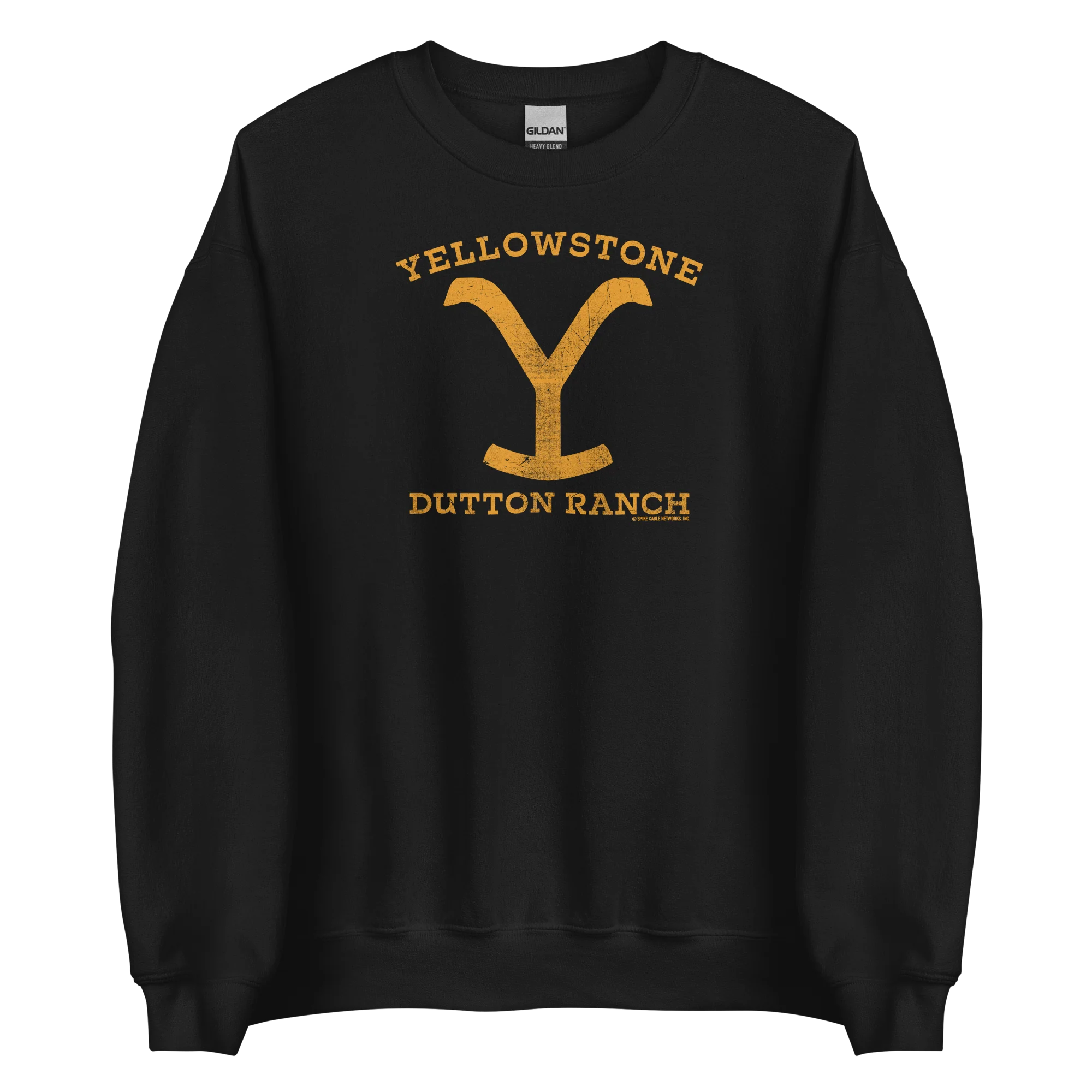 Yellowstone Dutton Ranch Distressed Logo Fleece Crewneck Sweatshirt - Image 4