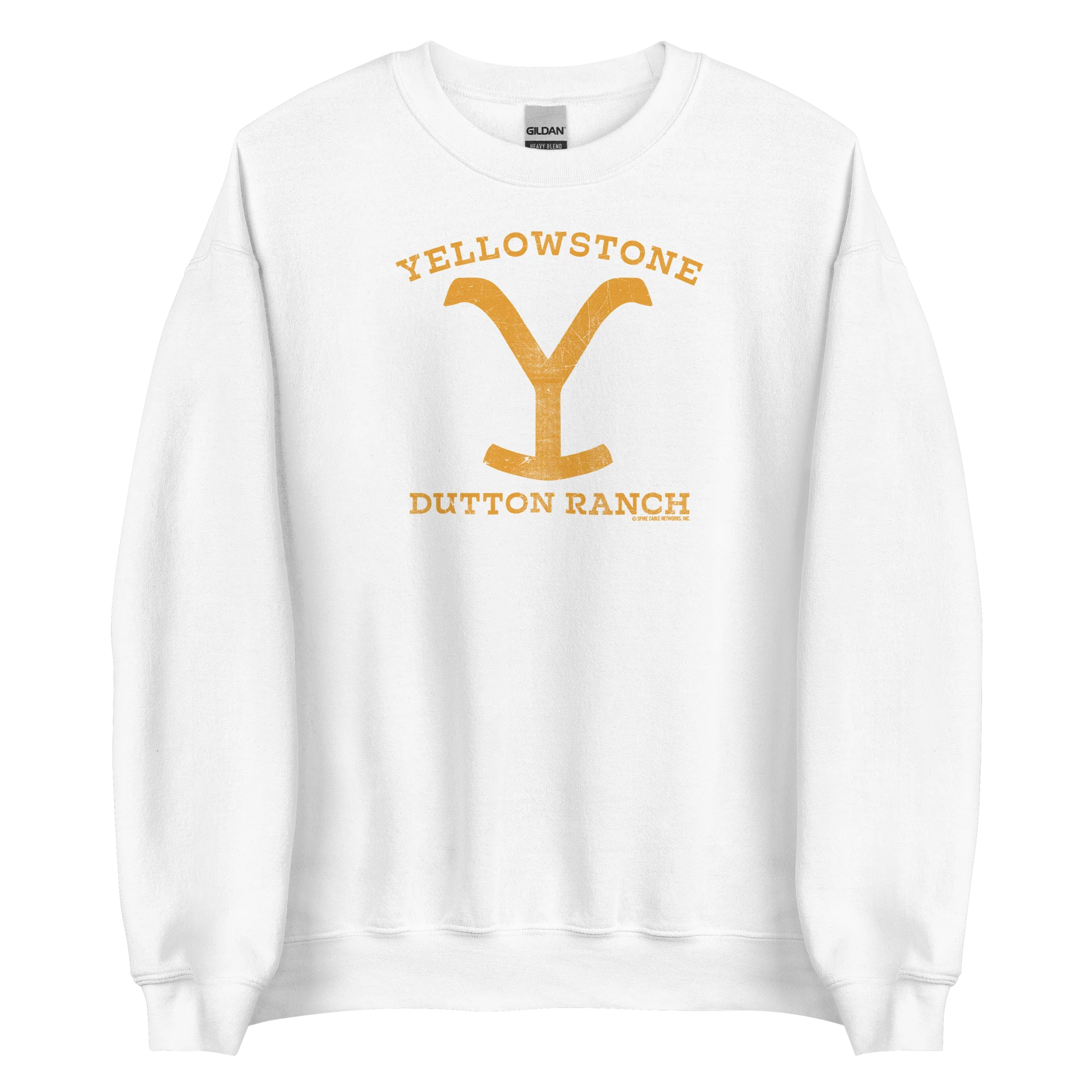 Yellowstone Dutton Ranch Distressed Logo Fleece Crewneck Sweatshirt - Image 6