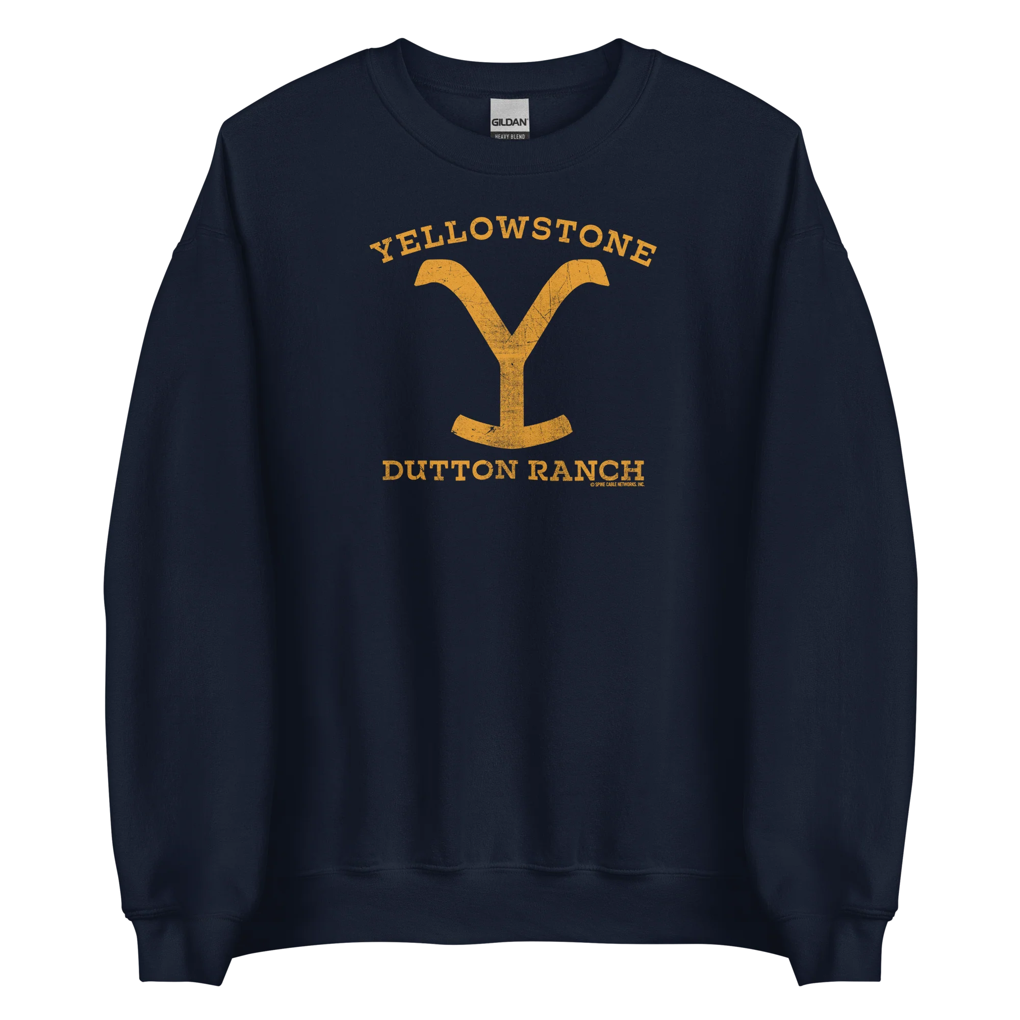 Yellowstone Dutton Ranch Distressed Logo Fleece Crewneck Sweatshirt - Image 7