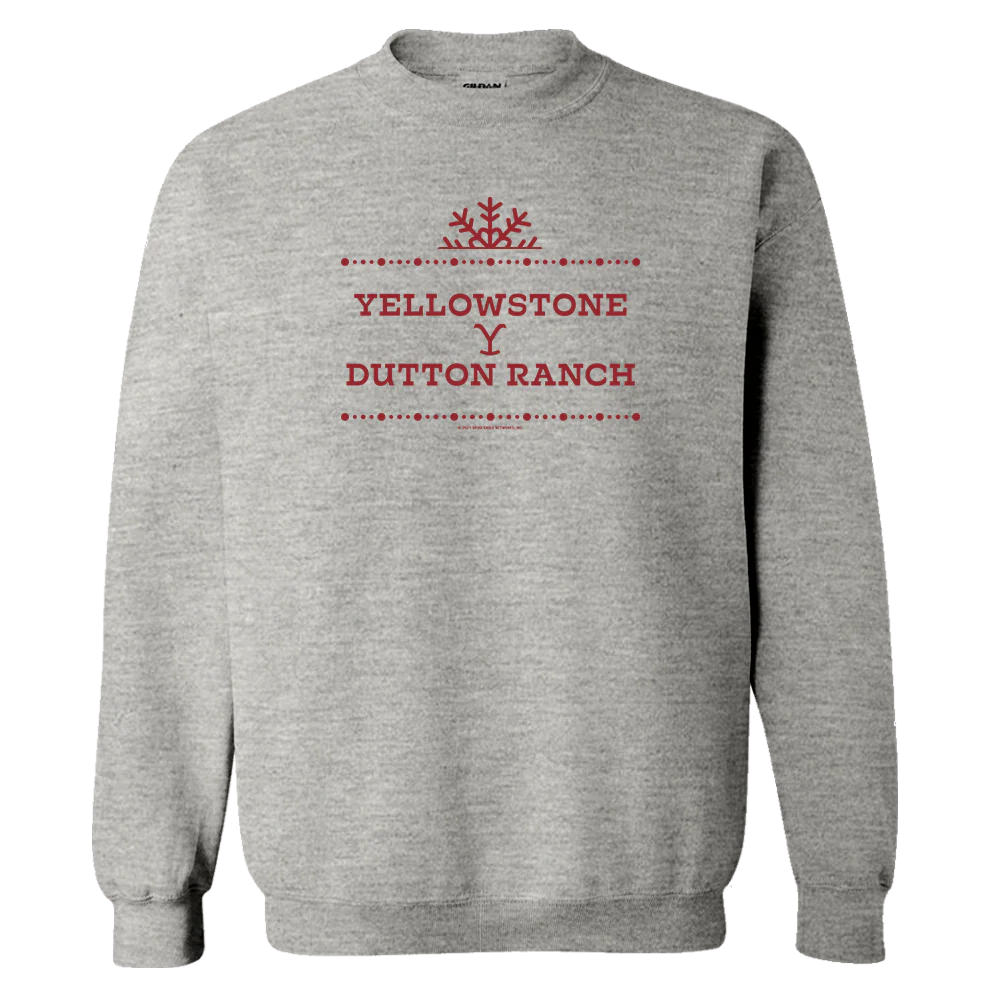 Yellowstone Dutton Ranch Holiday Logo Fleece Crewneck Sweatshirt - Image 3