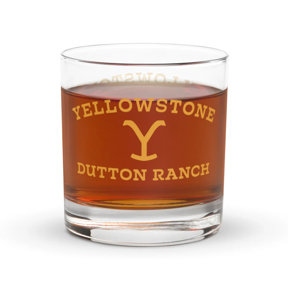 Yellowstone Dutton Ranch Logo Rocks Glass - Image 2
