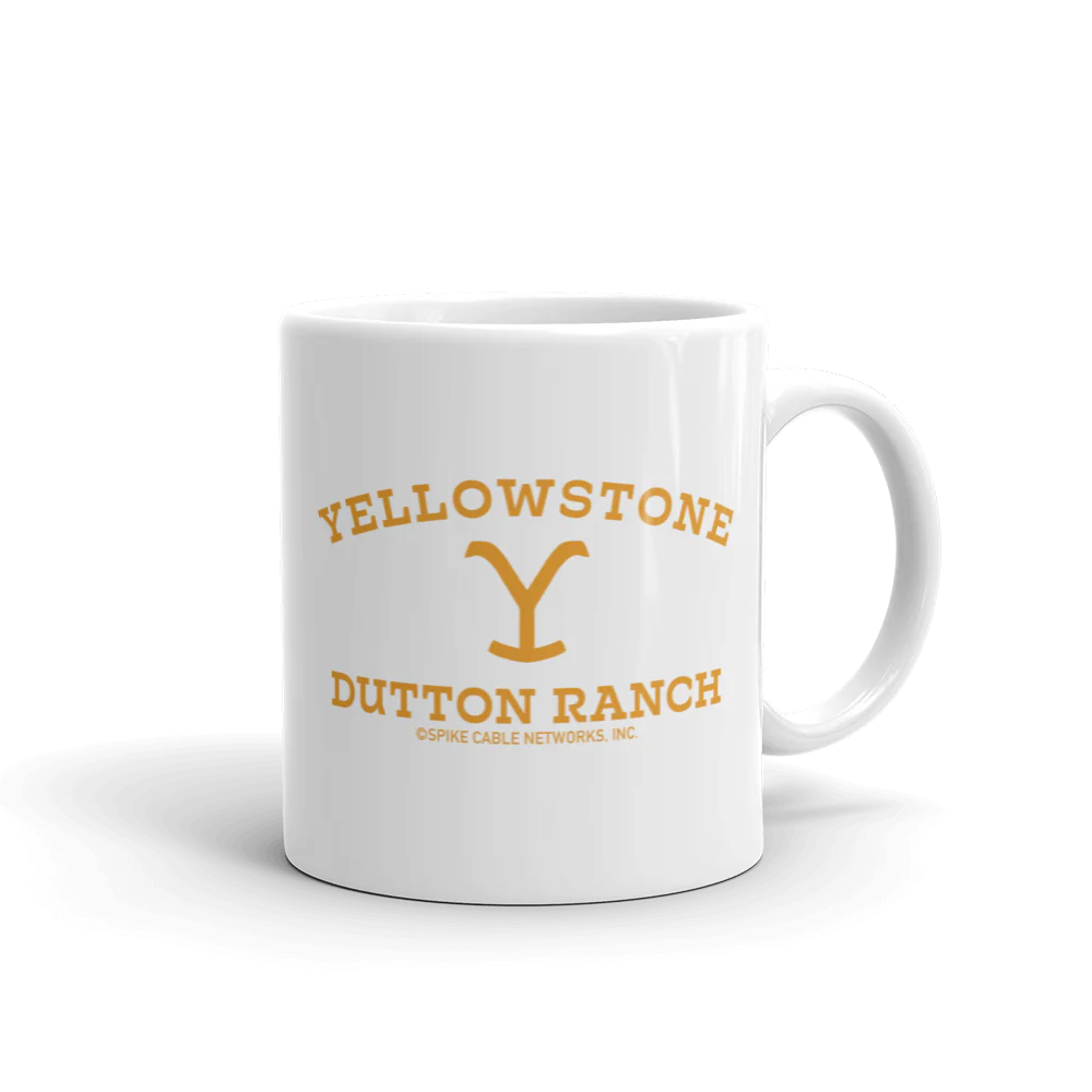 Yellowstone Dutton Ranch Logo White Mug - Image 4