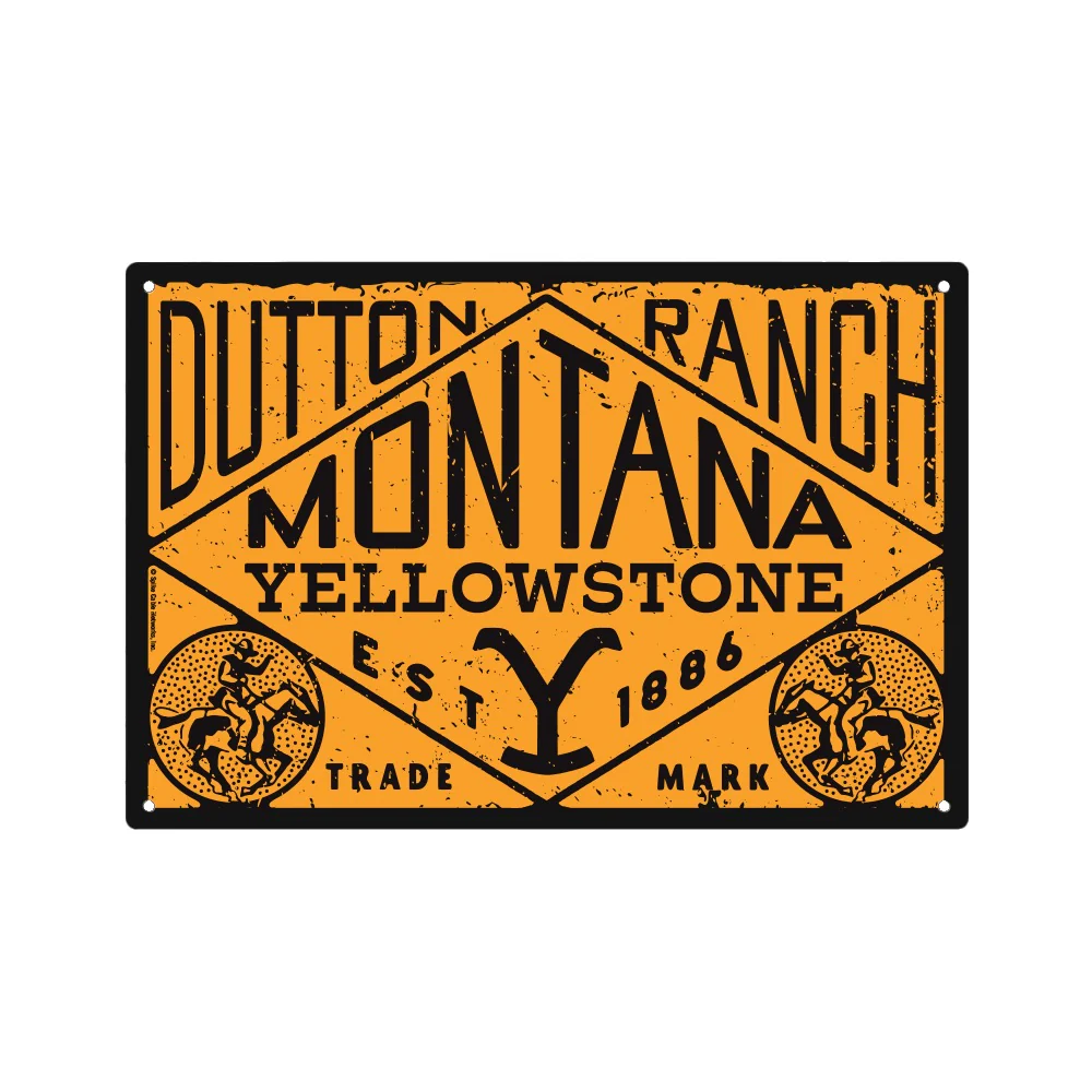 Yellowstone Dutton Ranch Montana Metal Sign - Image 2