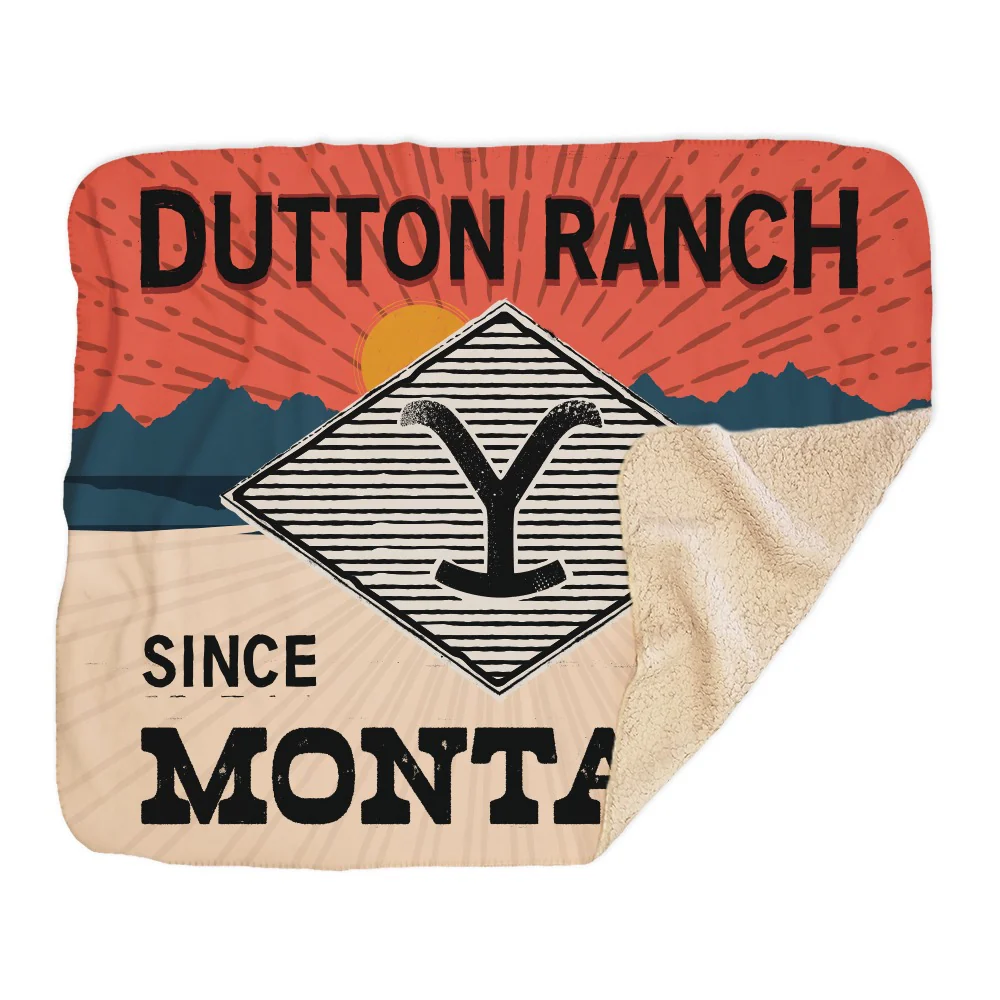 Yellowstone Dutton Ranch Montana Sherpa Blanket - Image 3