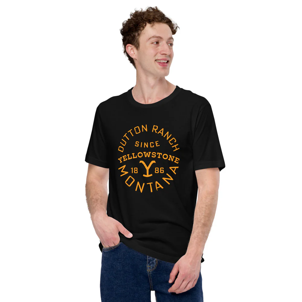 Yellowstone Dutton Ranch Montana Unisex T-Shirt - Image 4