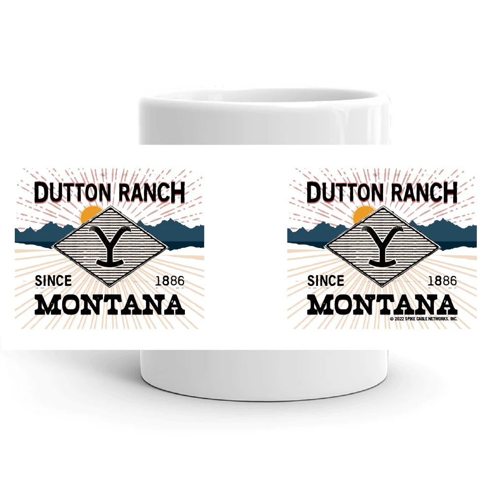 Yellowstone Dutton Ranch Montana White Mug - Image 2